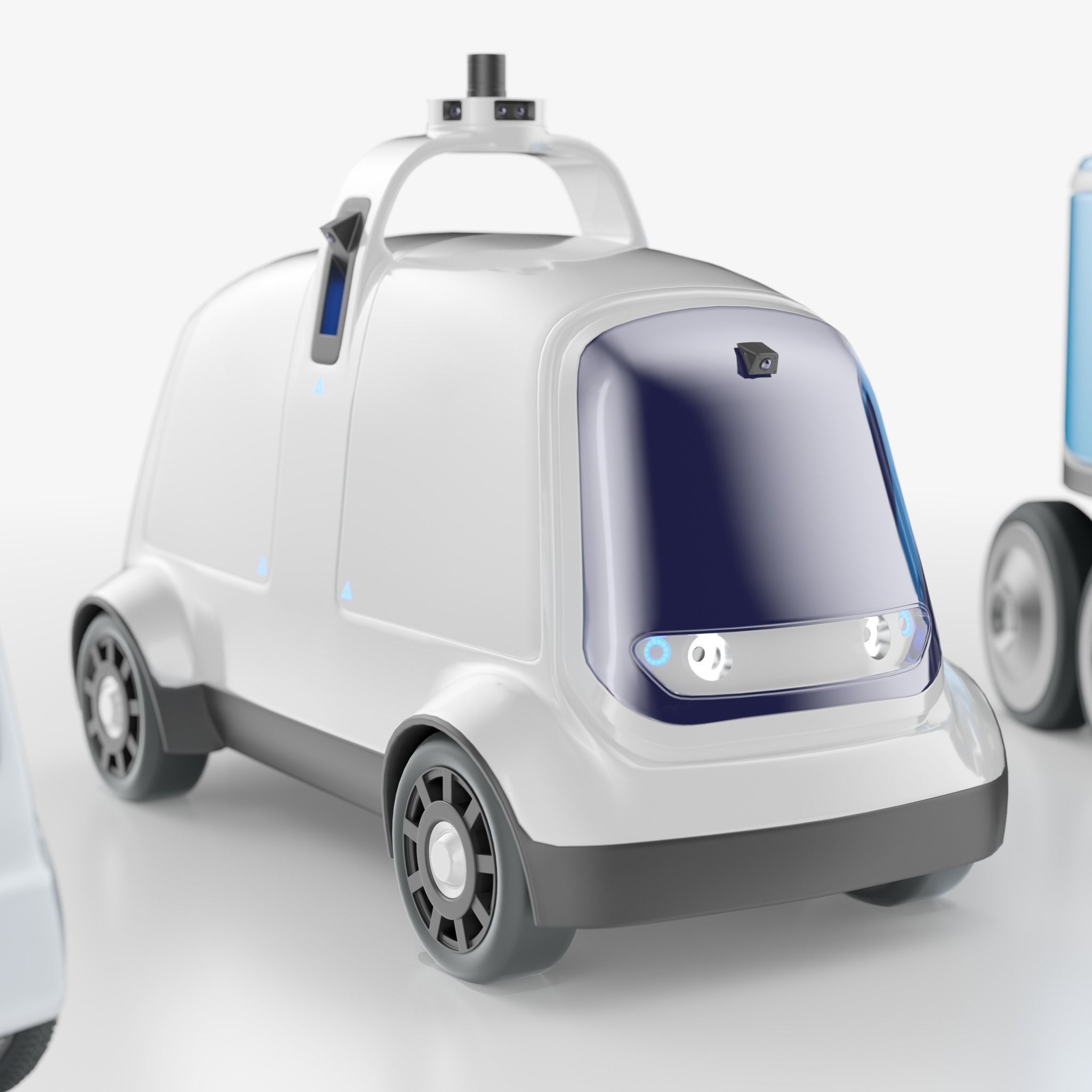 Delivery robots pack 4-in-1 3D model_6