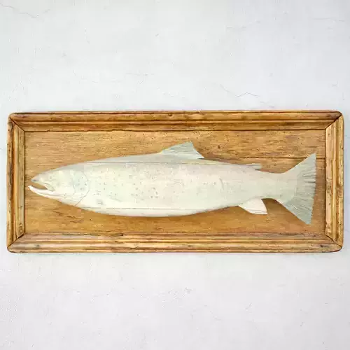 Antique Carved Fish Model from Lochaber Scotland