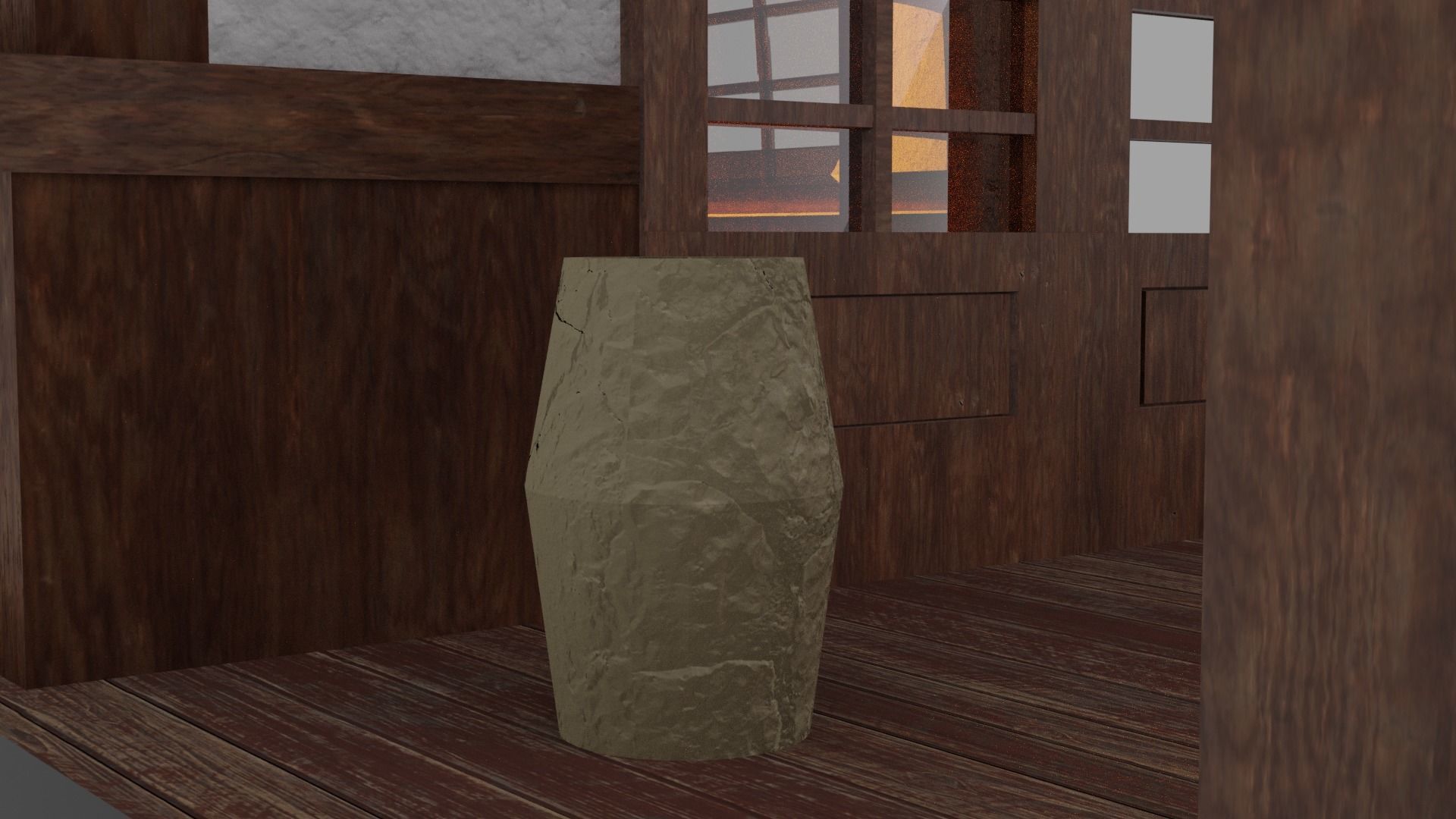 Japanese TeaHouse Clipart Build Free low-poly 3D model_9