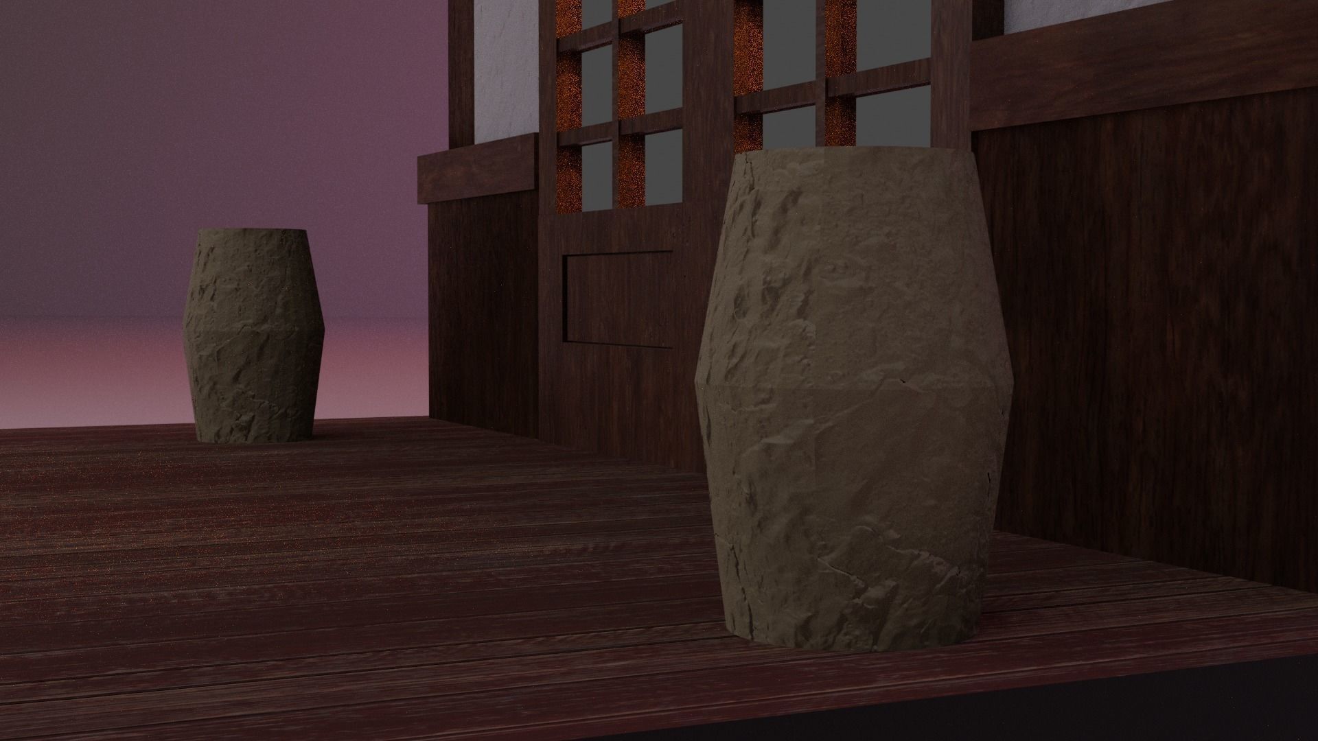 Japanese TeaHouse Clipart Build Free low-poly 3D model_2