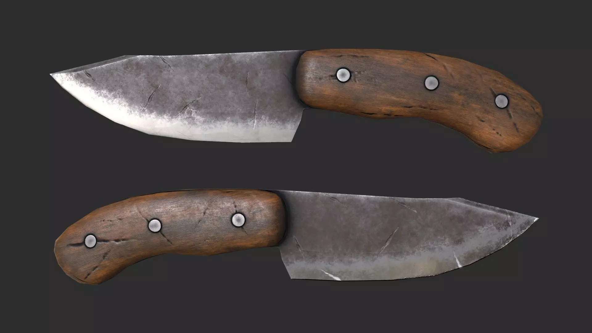 Knief 3D Model knife Low-poly 3D model_0