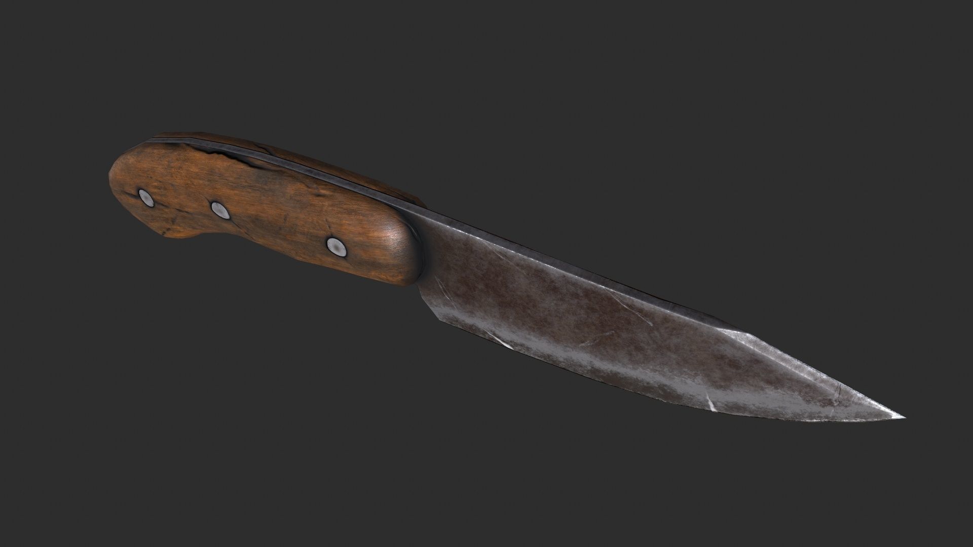 Knief 3D Model knife Low-poly 3D model_3