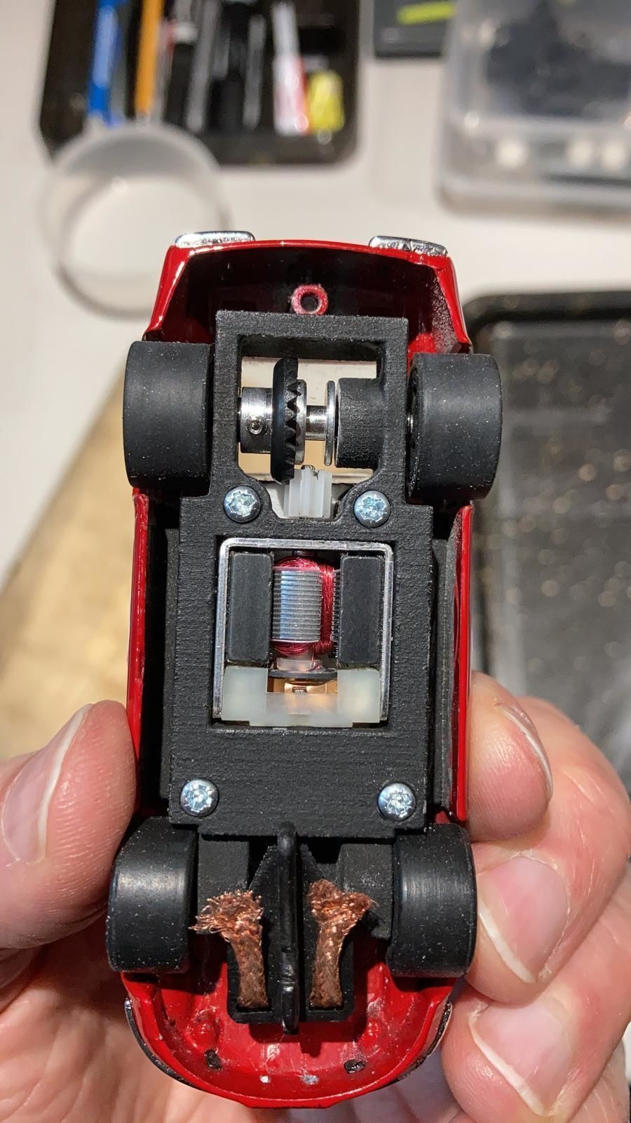 adjustable slot car chassis 3D print model_11