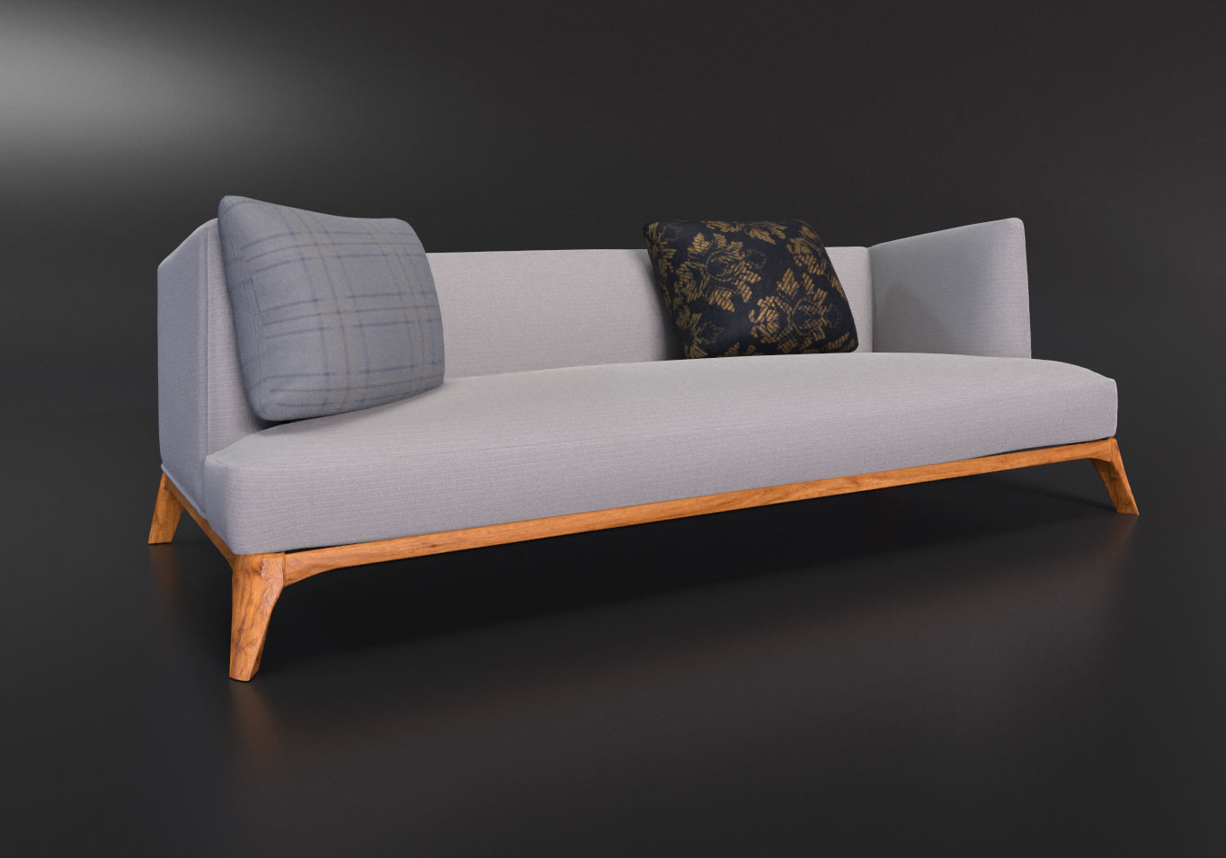 sofa moderno  Low-poly 3D model_4