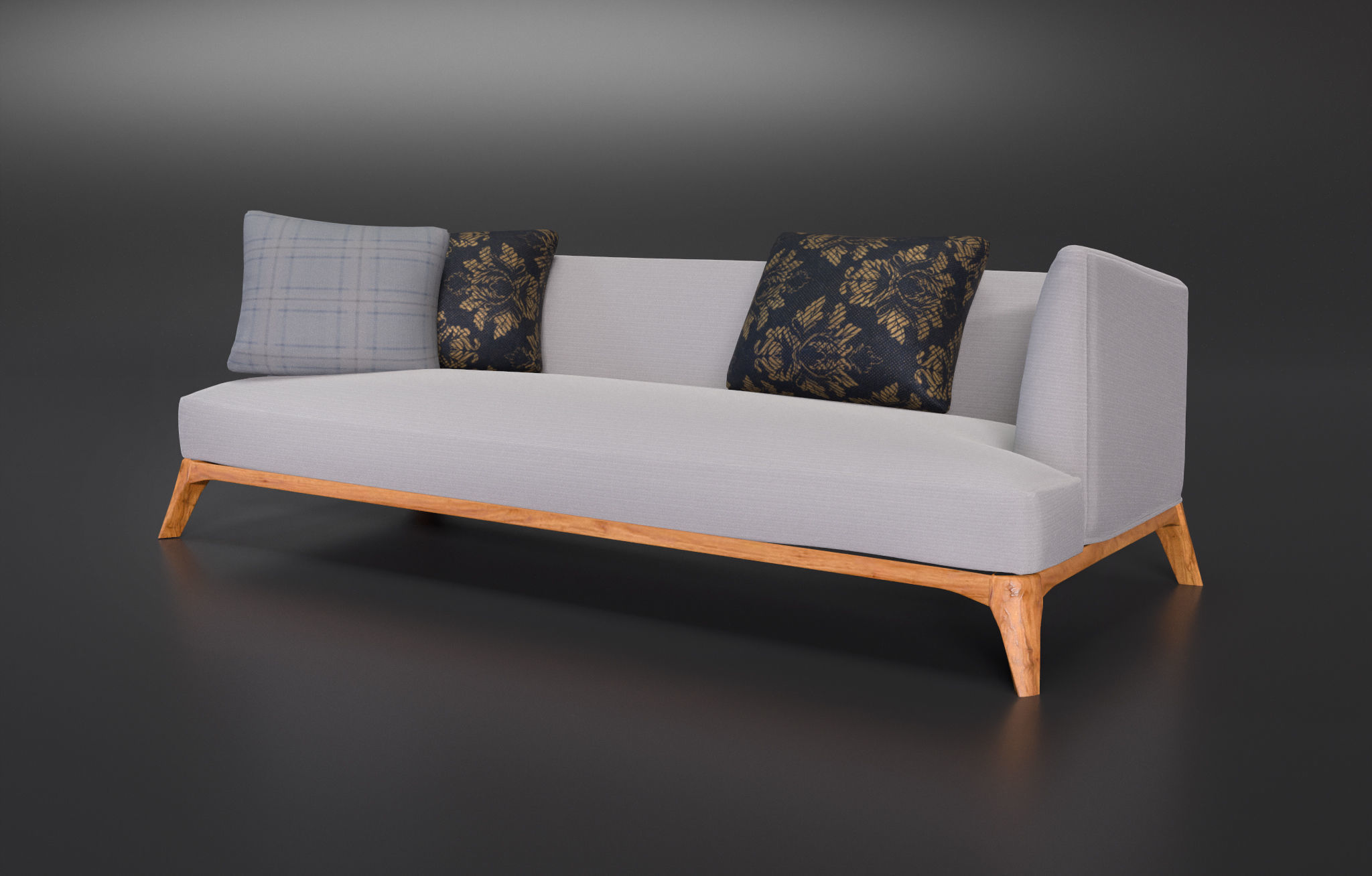 sofa moderno  Low-poly 3D model_3