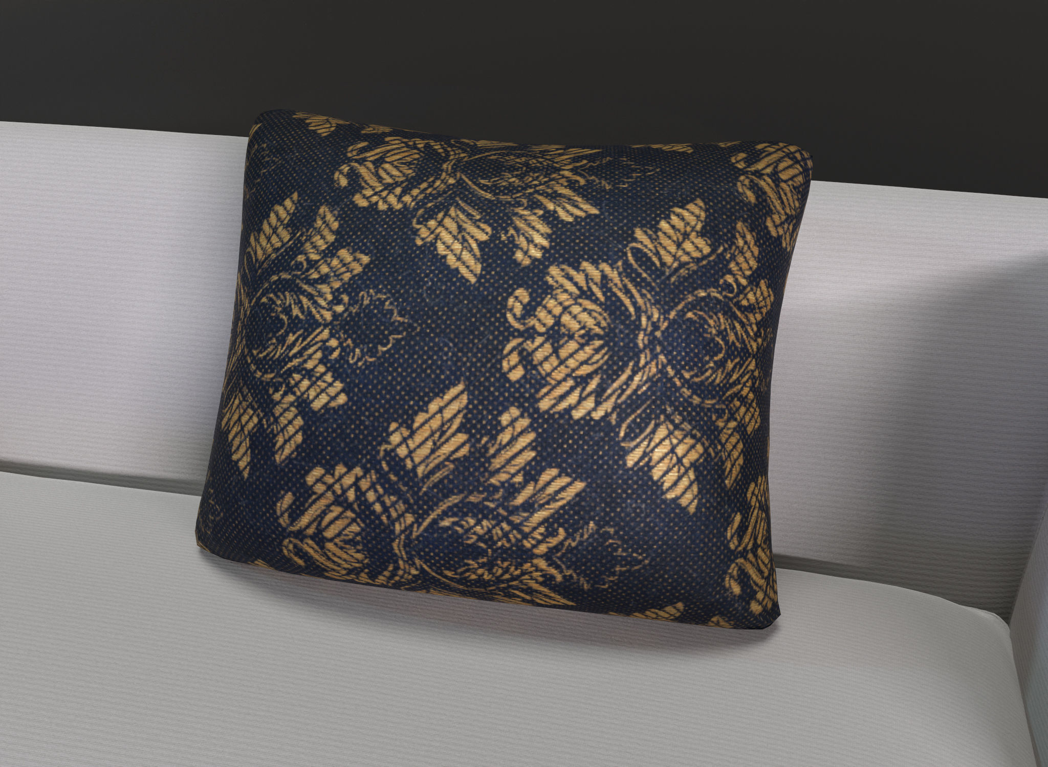 sofa moderno  Low-poly 3D model_5