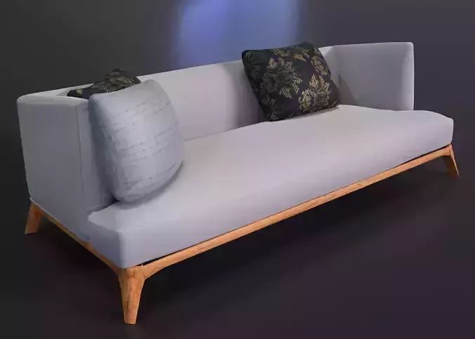 sofa moderno  Low-poly 3D model
