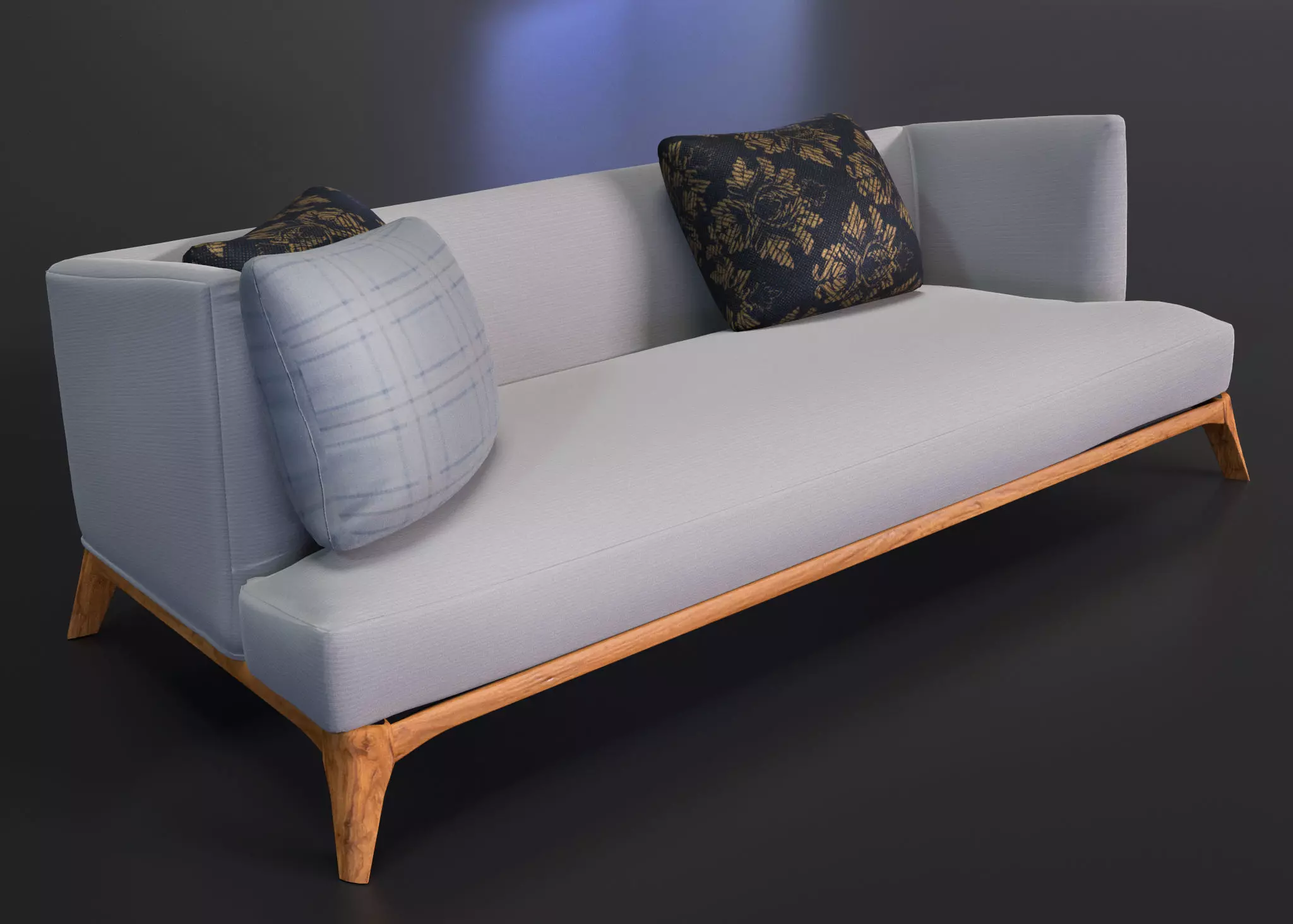 sofa moderno  Low-poly 3D model_0