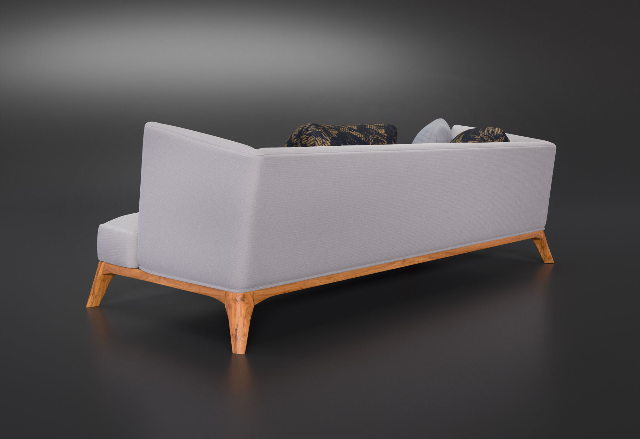 sofa moderno  Low-poly 3D model_2