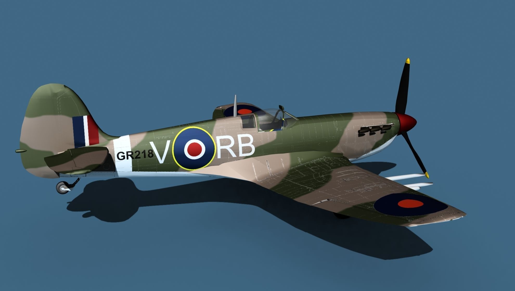 Supermarine Spitfire Mk5C V03 RAF 3D model_5