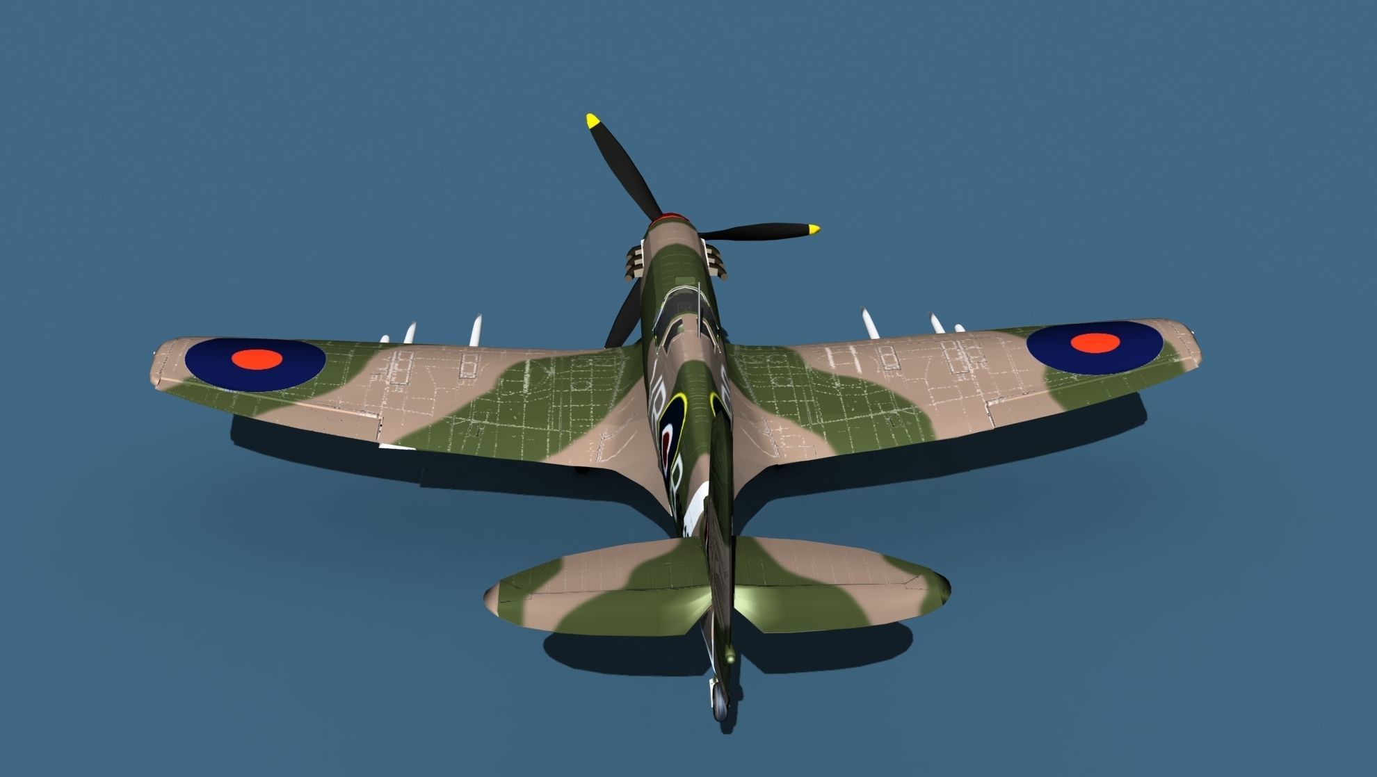Supermarine Spitfire Mk5C V03 RAF 3D model_7