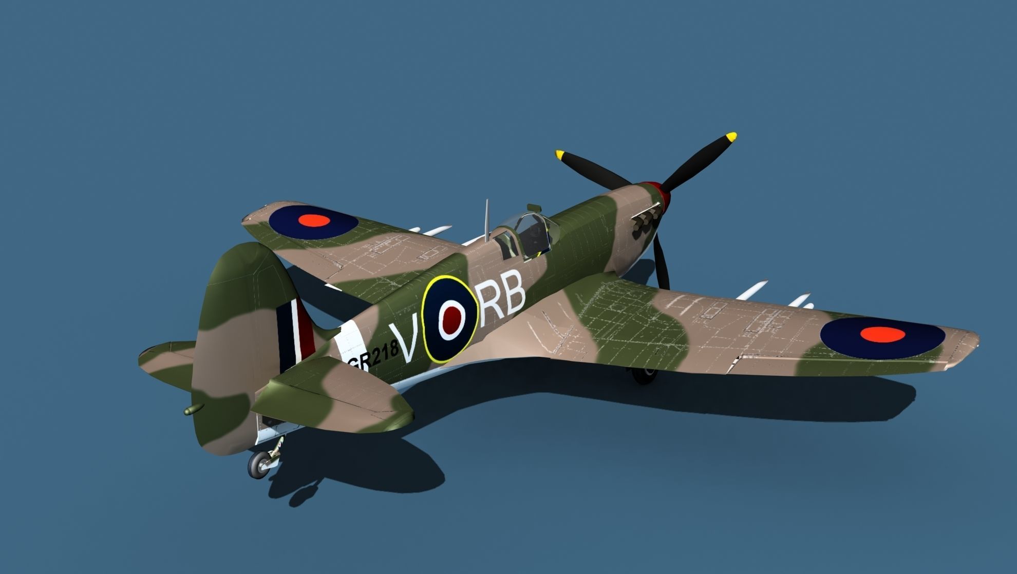 Supermarine Spitfire Mk5C V03 RAF 3D model_6