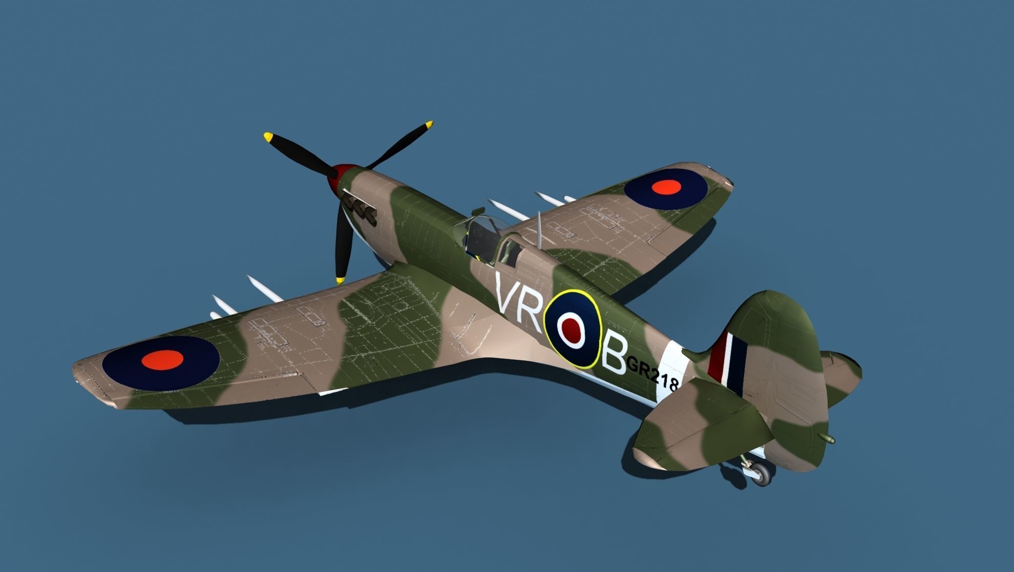 Supermarine Spitfire Mk5C V03 RAF 3D model_8