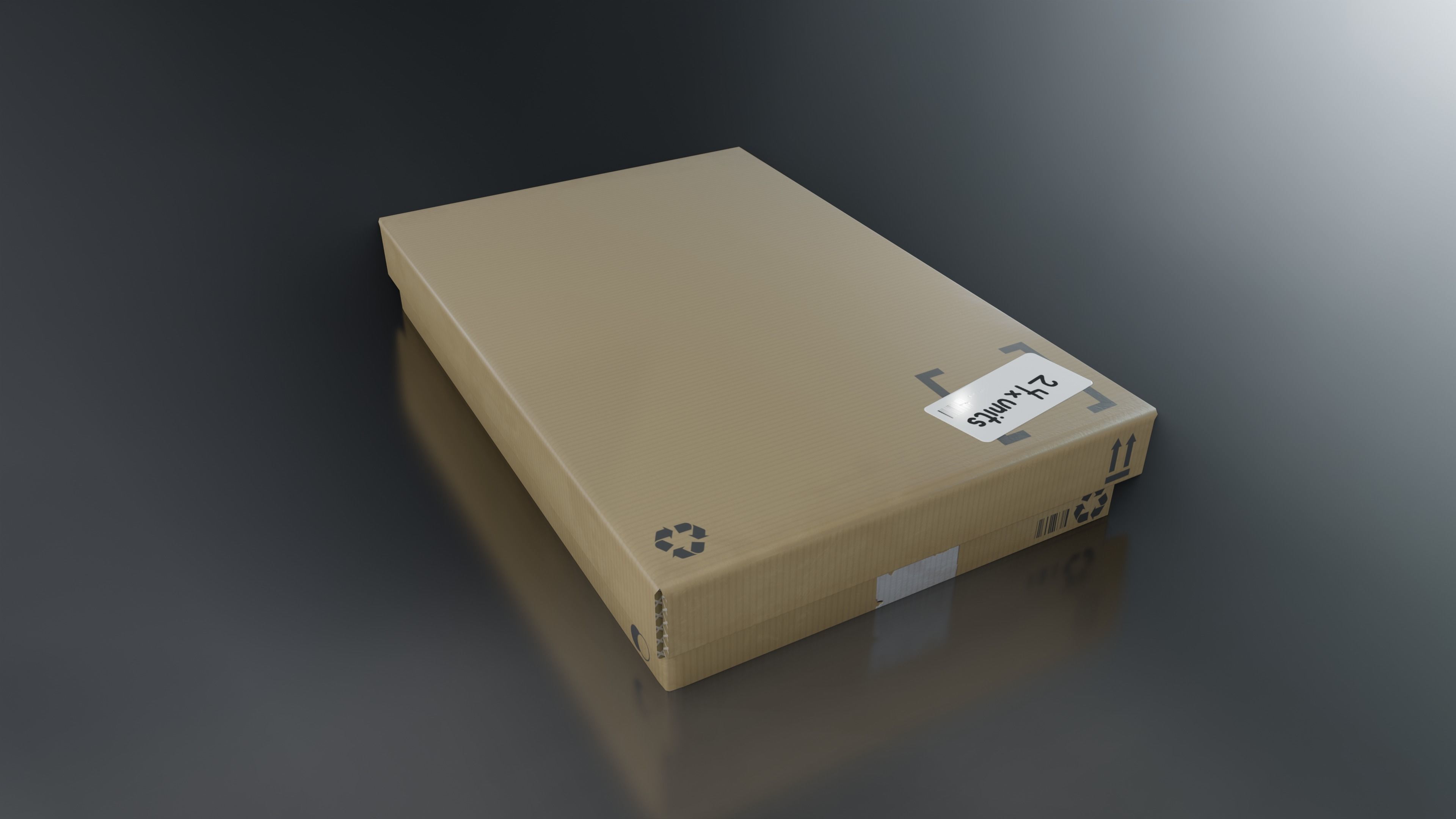 Cardboard Box pack  Low-poly 3D model_6