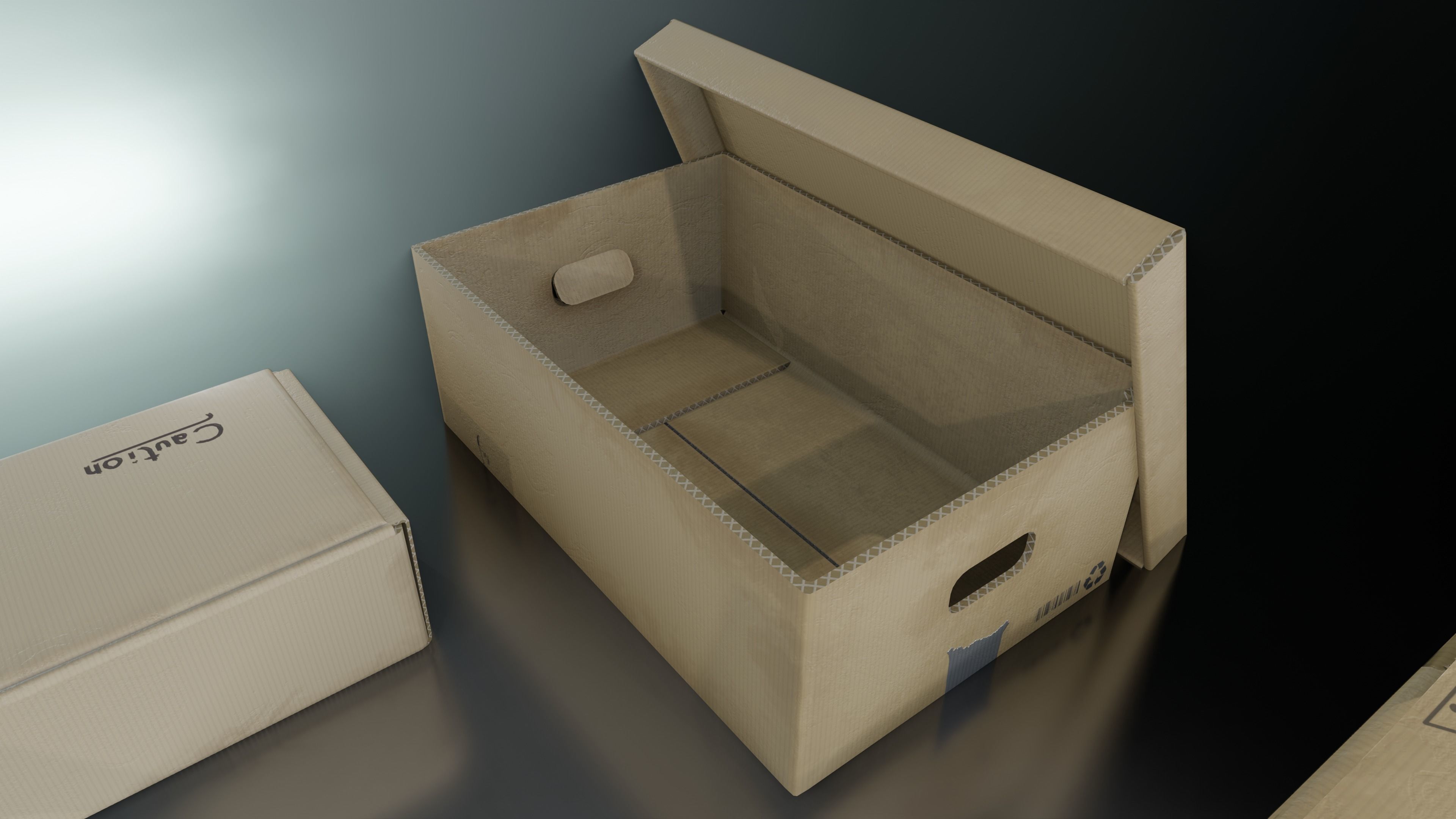 Cardboard Box pack  Low-poly 3D model_13