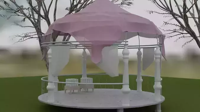 3D MODEL GAZEBO metal structure