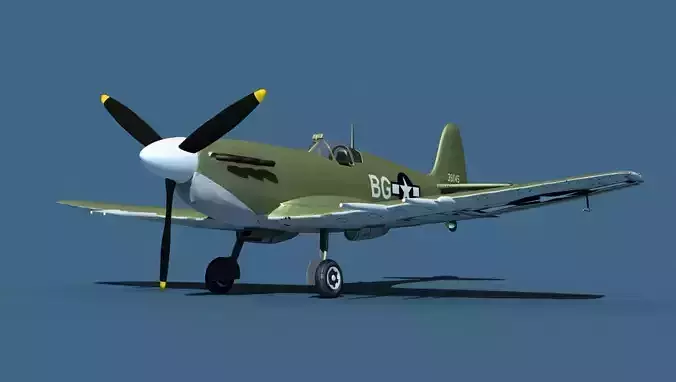 Supermarine Spitfire Mk5C V09 USAAF 3D model