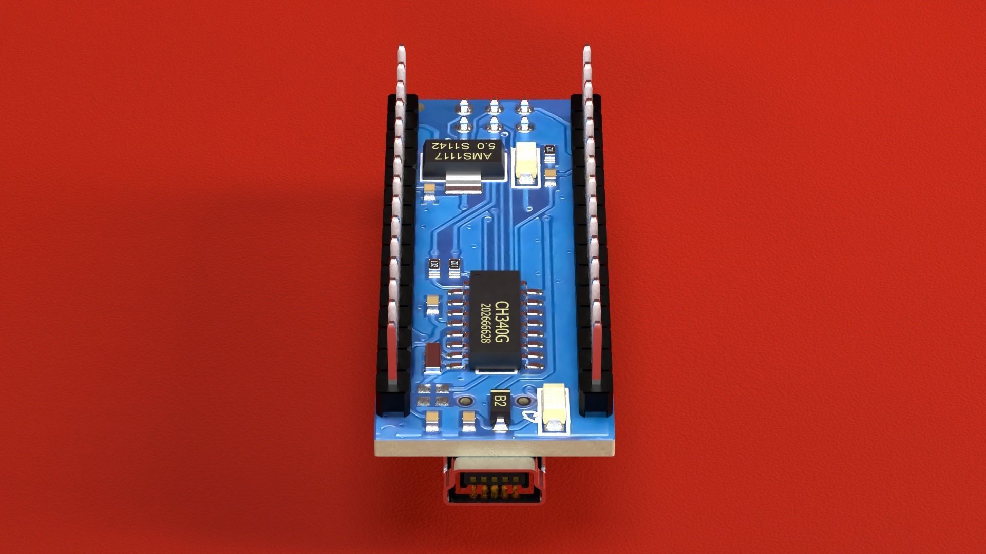 Arduino Nano 3D model_11