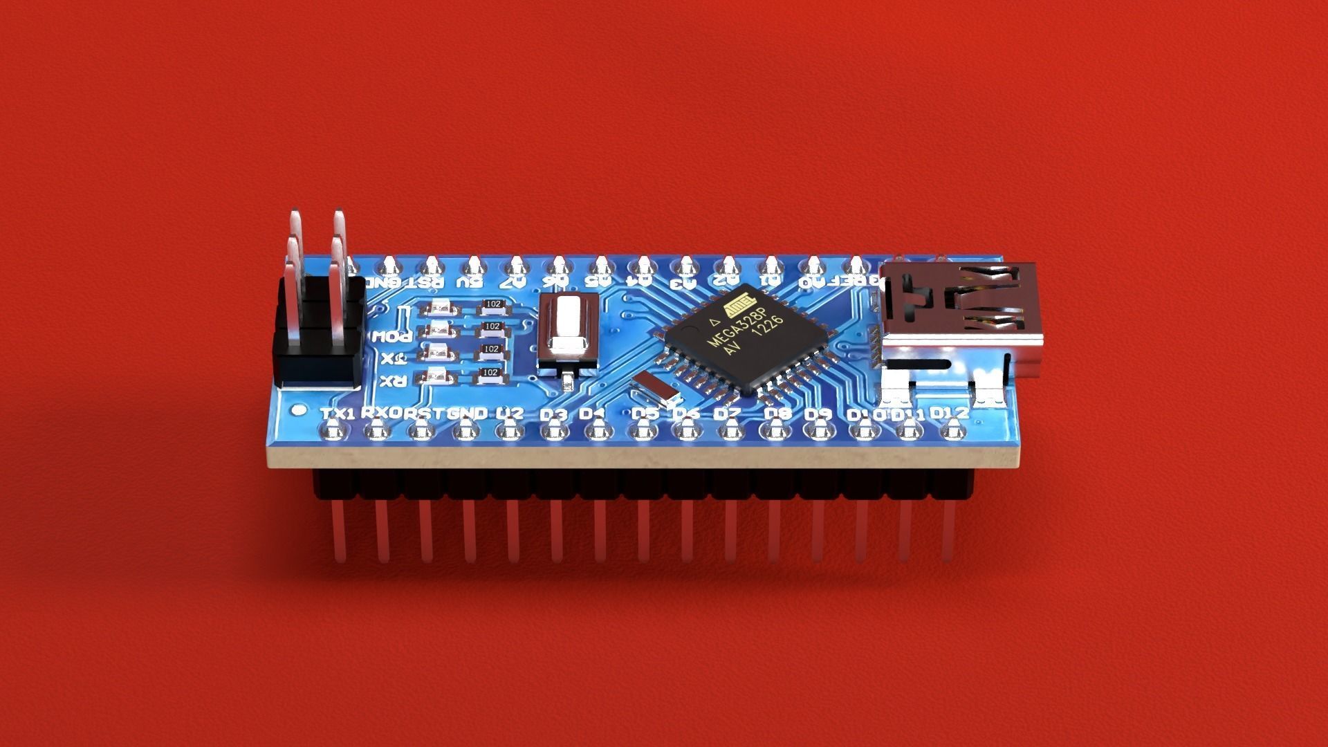 Arduino Nano 3D model_5