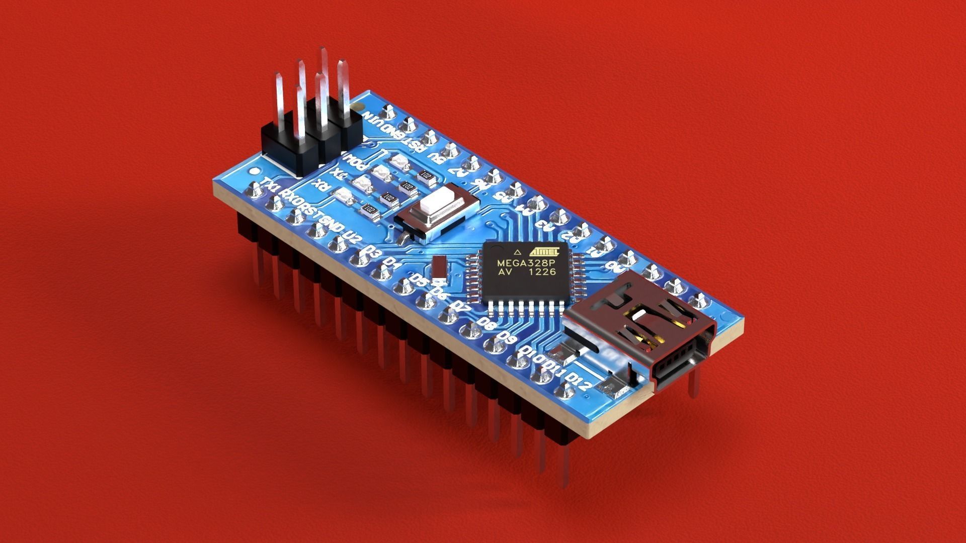 Arduino Nano 3D model_4