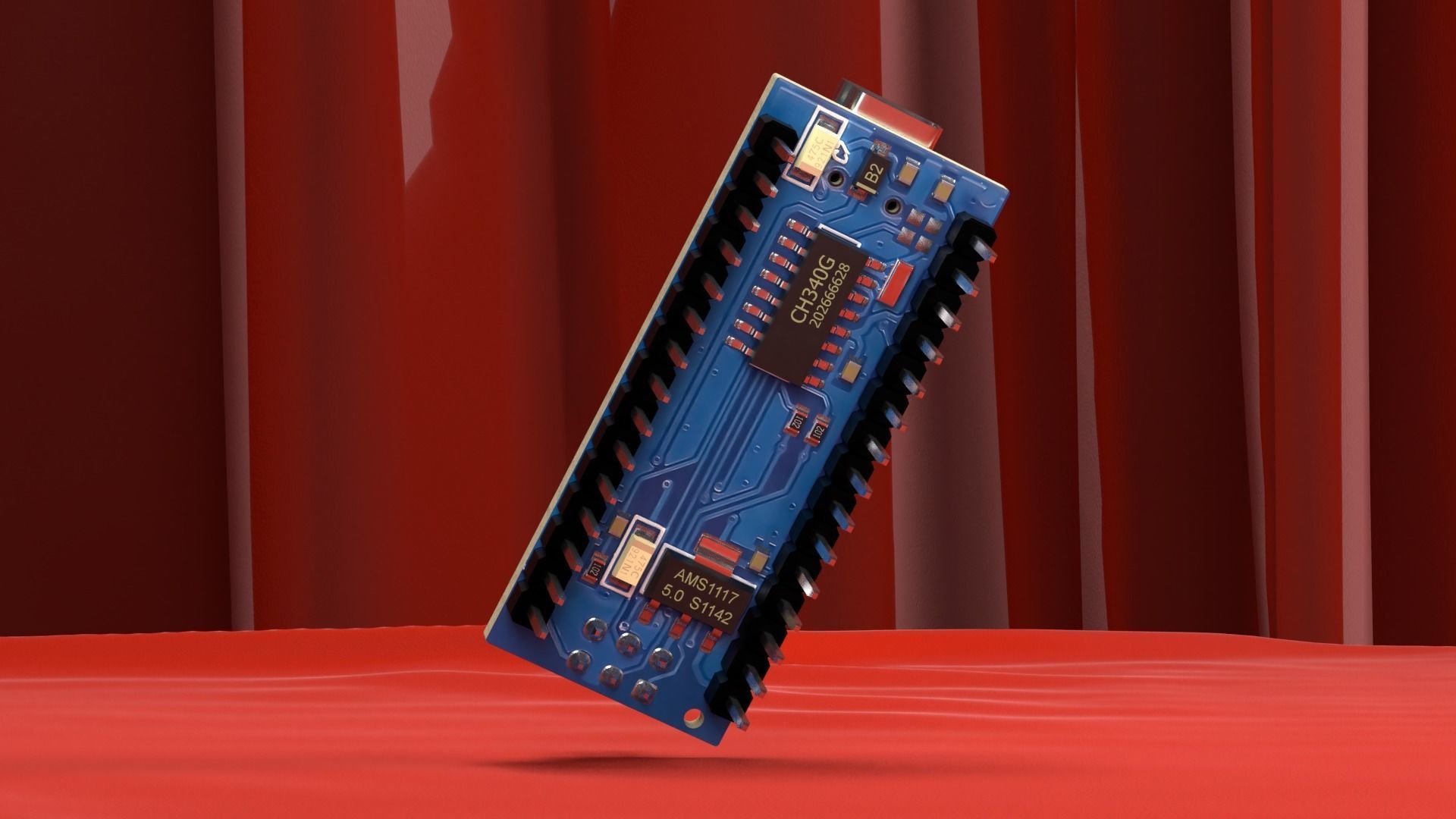 Arduino Nano 3D model_2