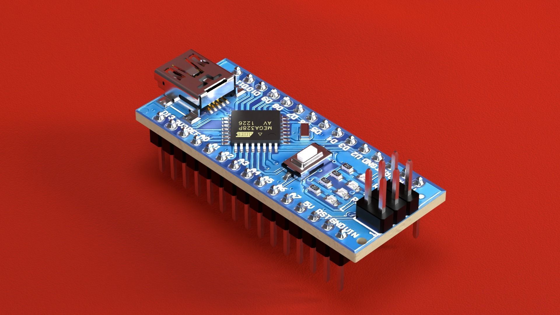 Arduino Nano 3D model_8