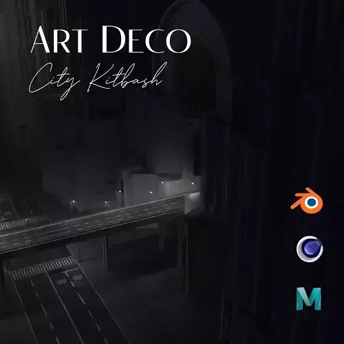 Art Deco City Kitbash - 3D model 3D model