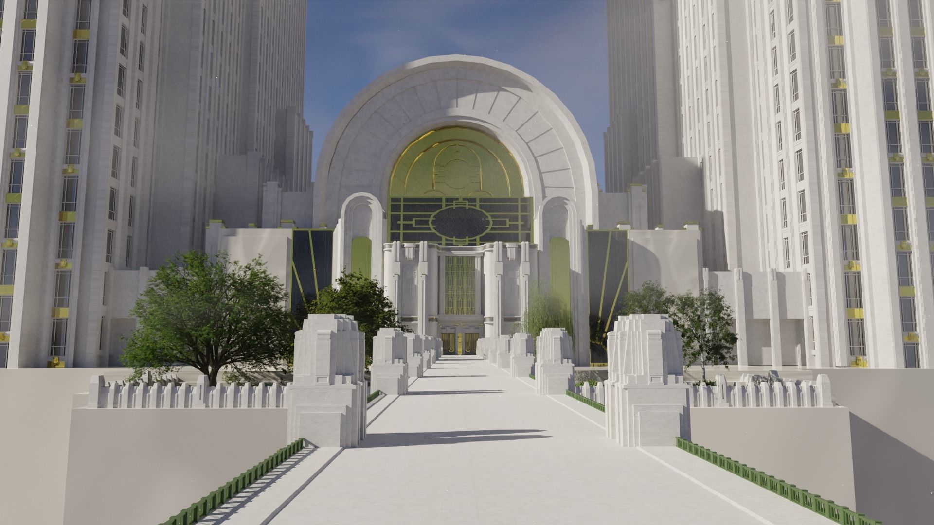 Art Deco City Kitbash - 3D model 3D model_1