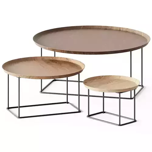 Wooden Fat-Fat Coffee Tables by B and B Italia