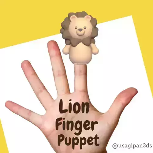 Lion Finger Puppet 3D print model