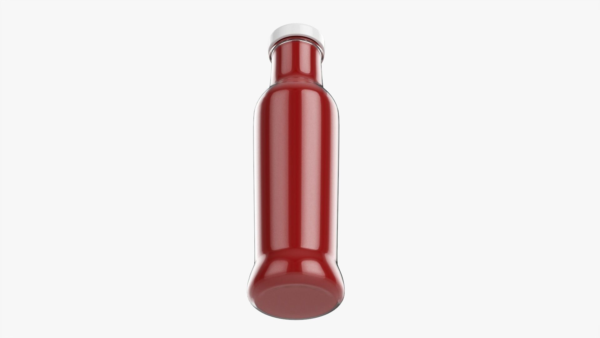 Barbecue sauce in glass bottle 05 3D model_2