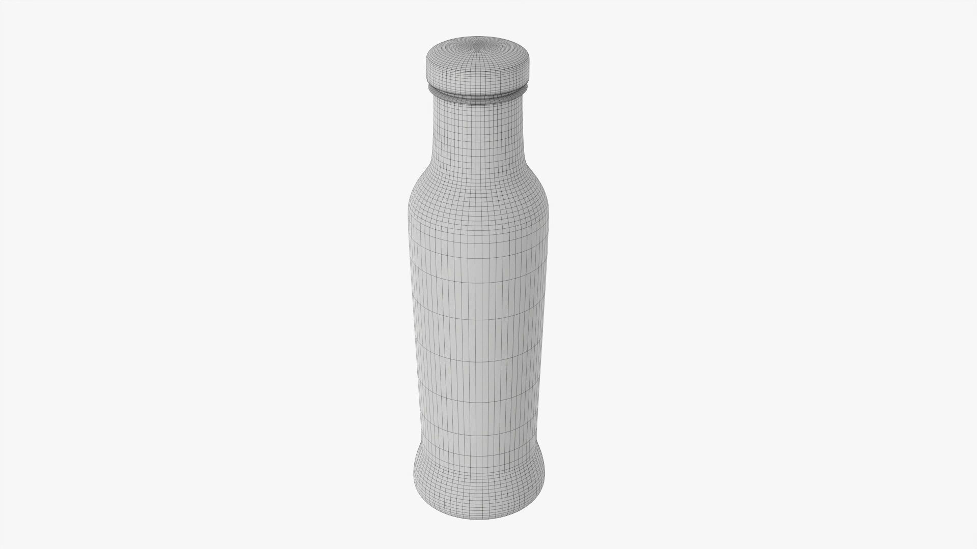 Barbecue sauce in glass bottle 05 3D model_5