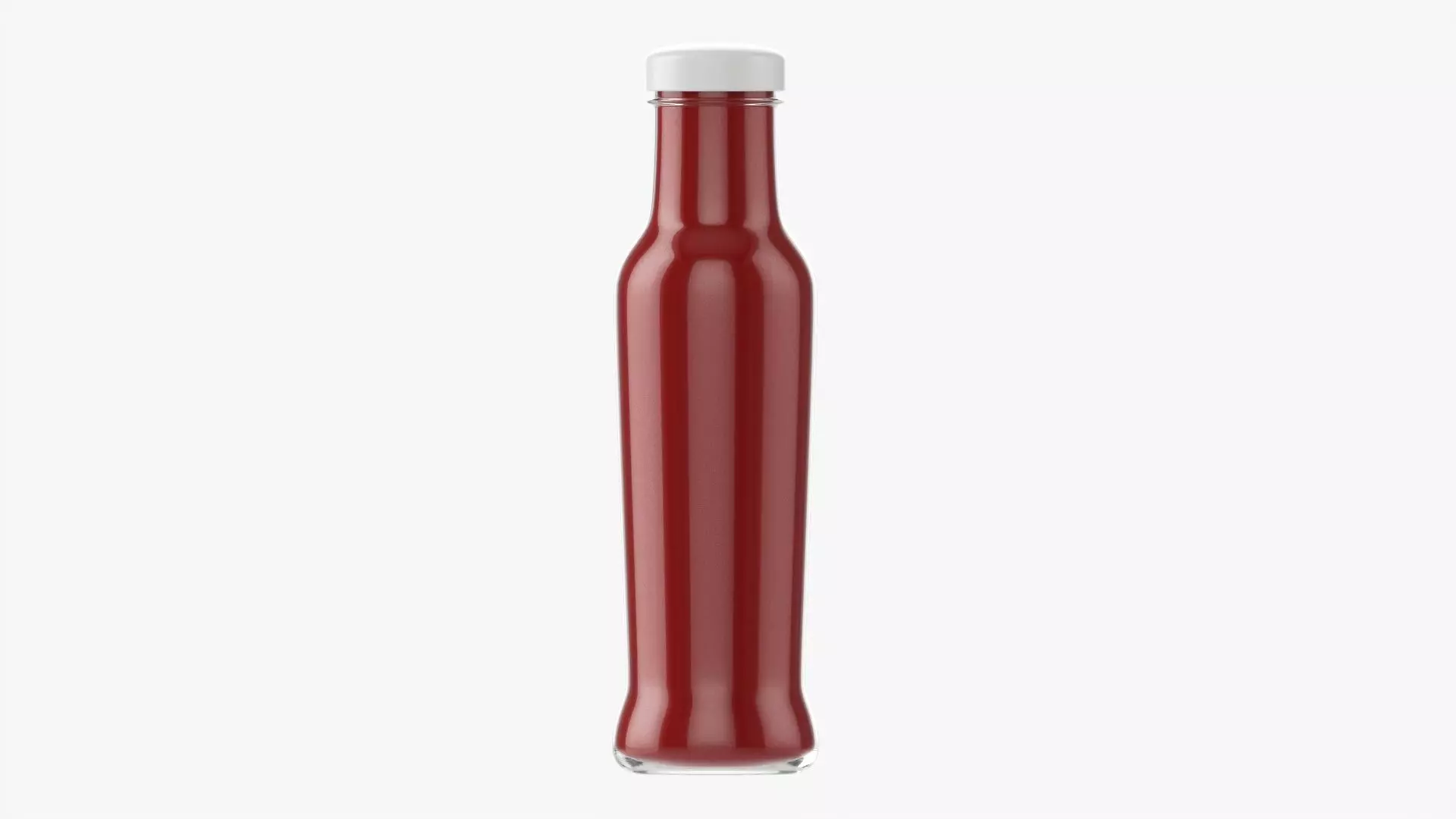 Barbecue sauce in glass bottle 05 3D model_0
