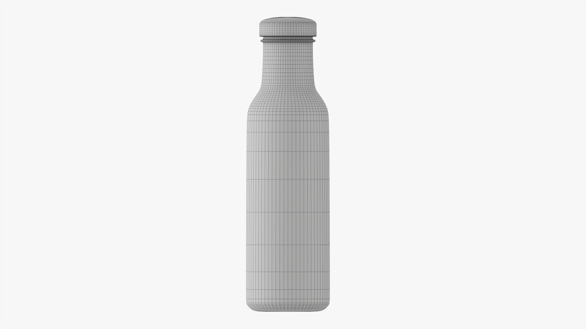 Barbecue sauce in glass bottle 06 3D model_7