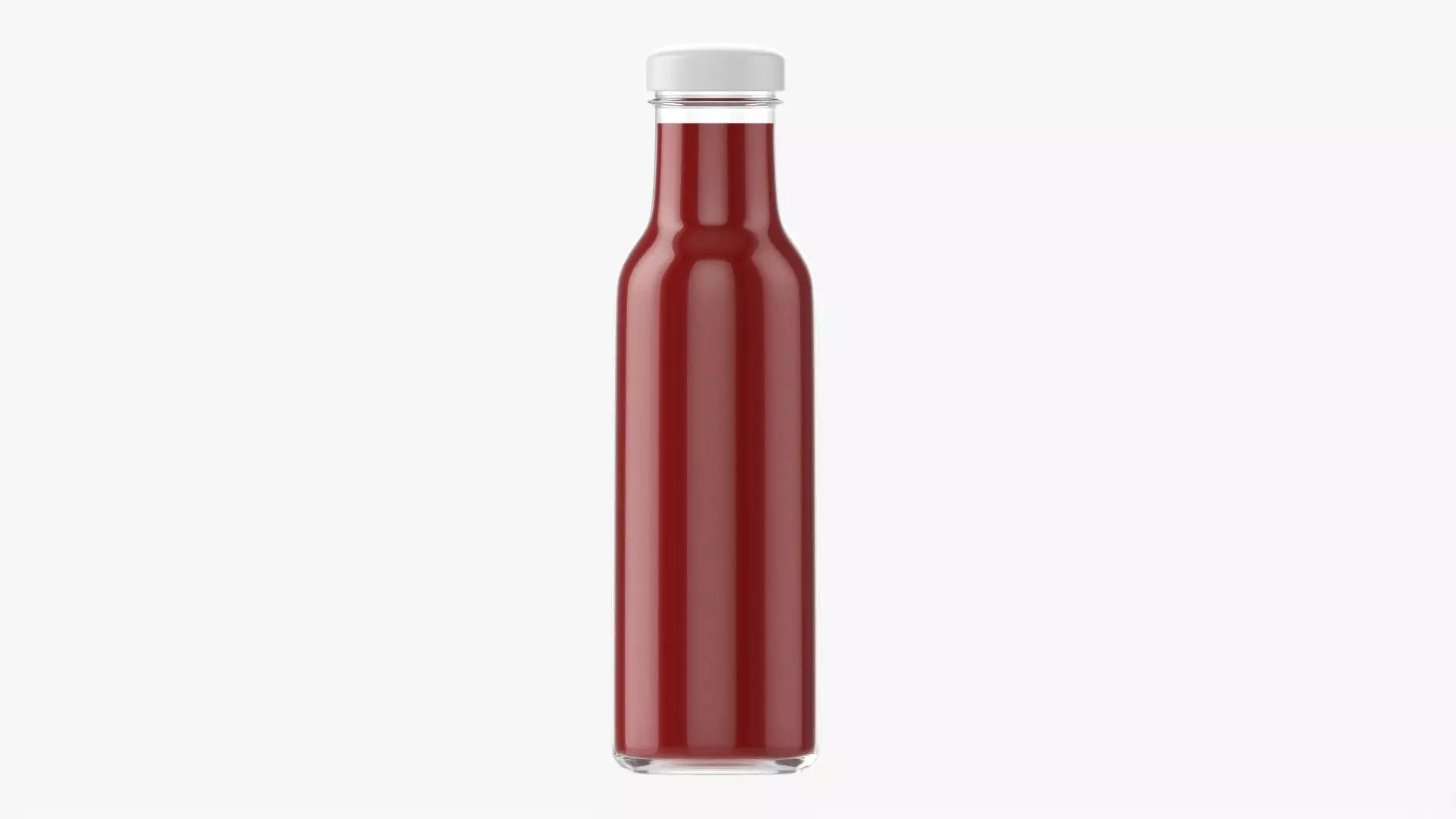 Barbecue sauce in glass bottle 06 3D model_0