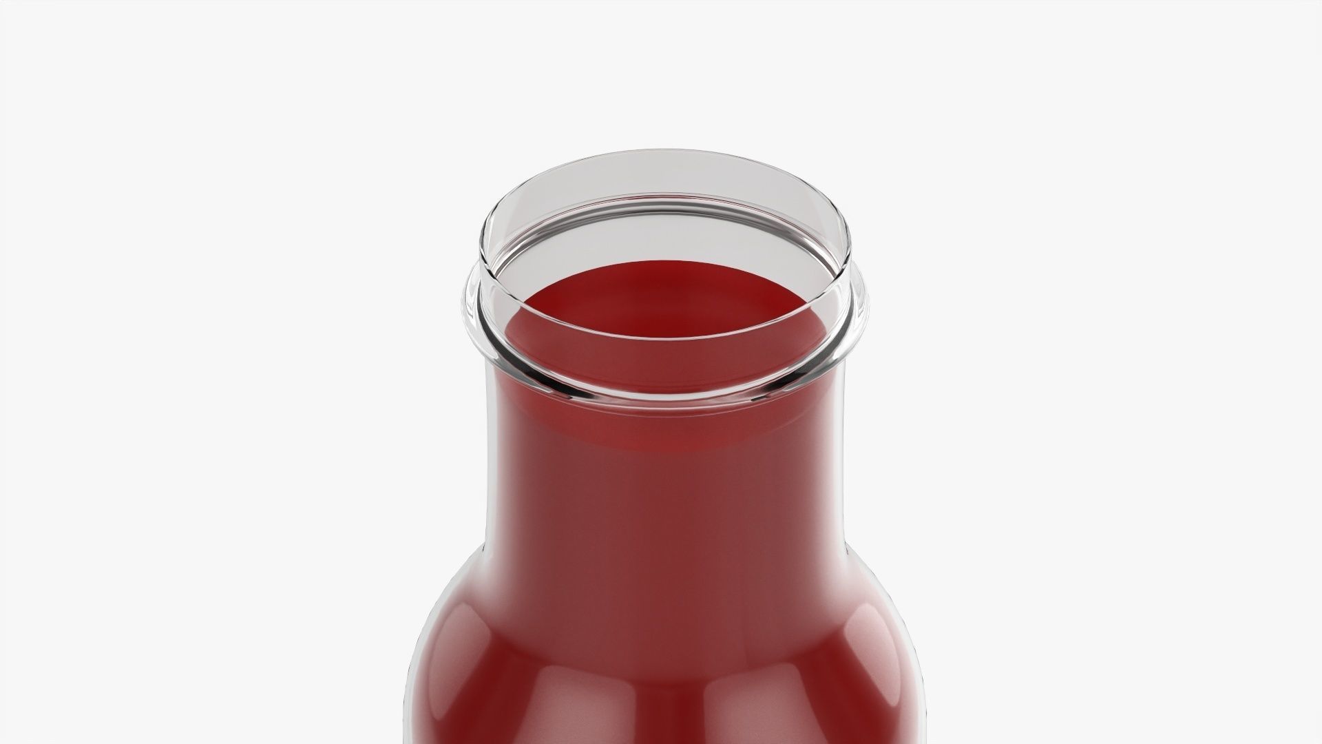 Barbecue sauce in glass bottle 06 3D model_3