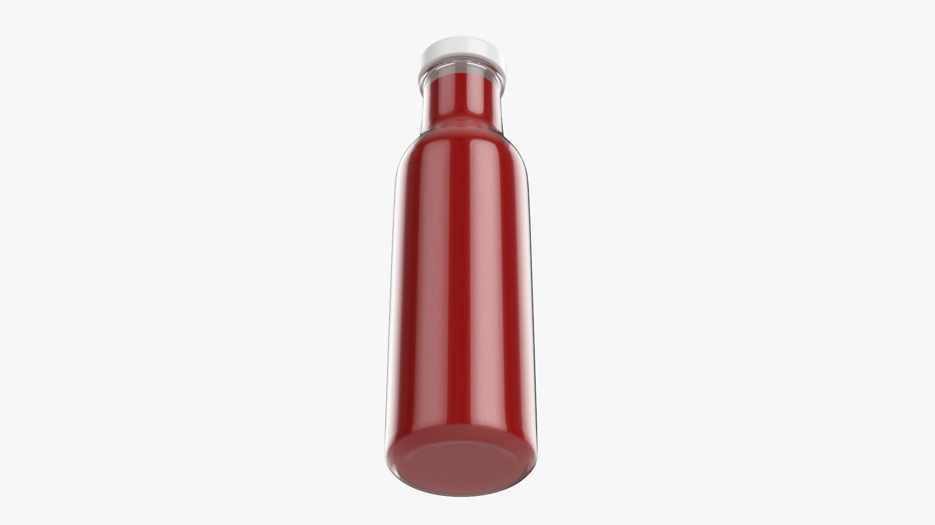 Barbecue sauce in glass bottle 06 3D model_2
