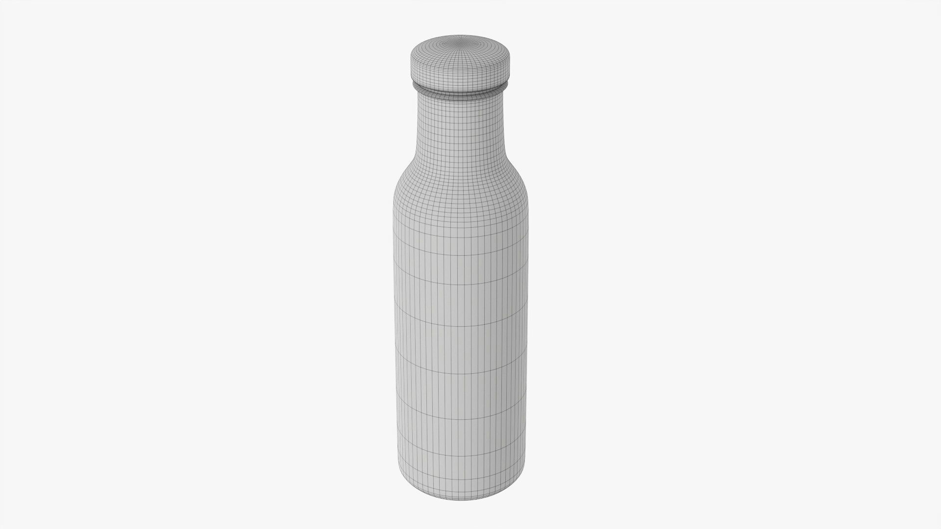 Barbecue sauce in glass bottle 06 3D model_5