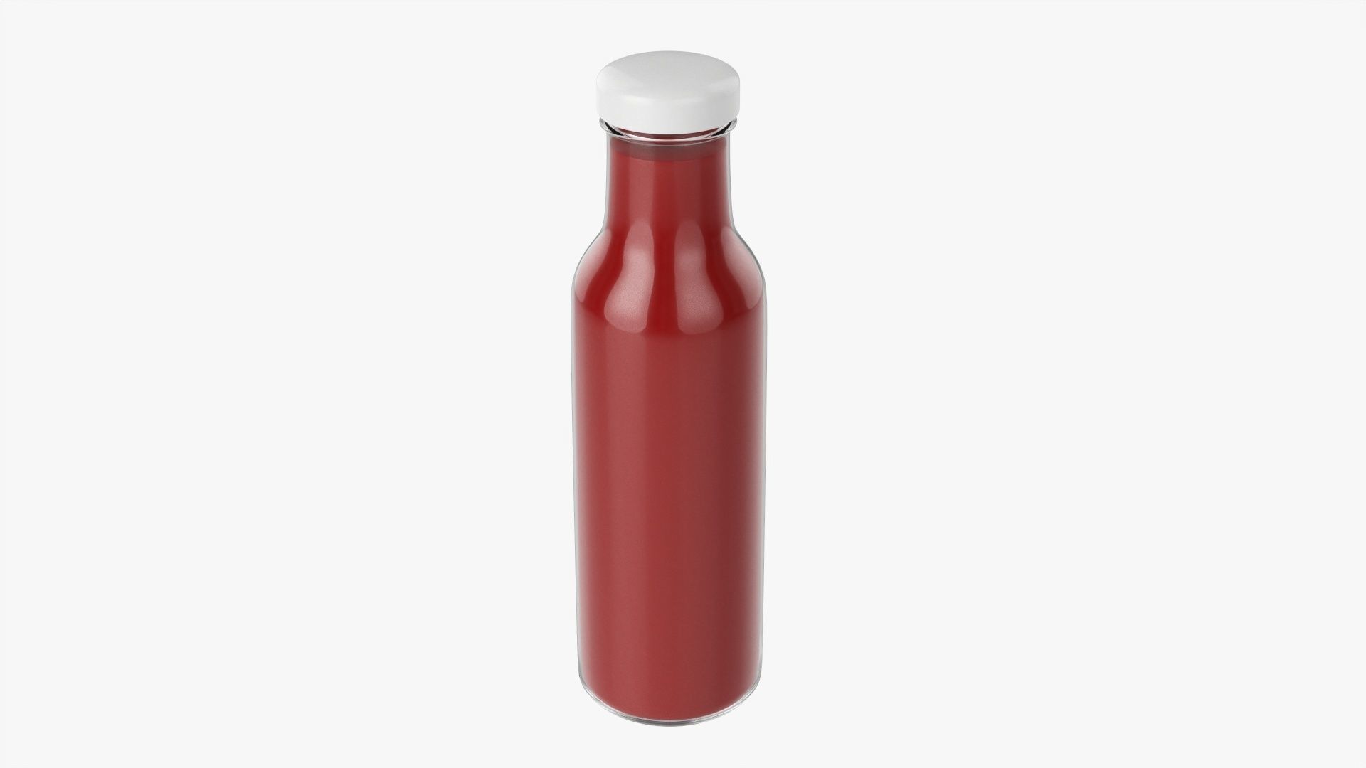 Barbecue sauce in glass bottle 06 3D model_1