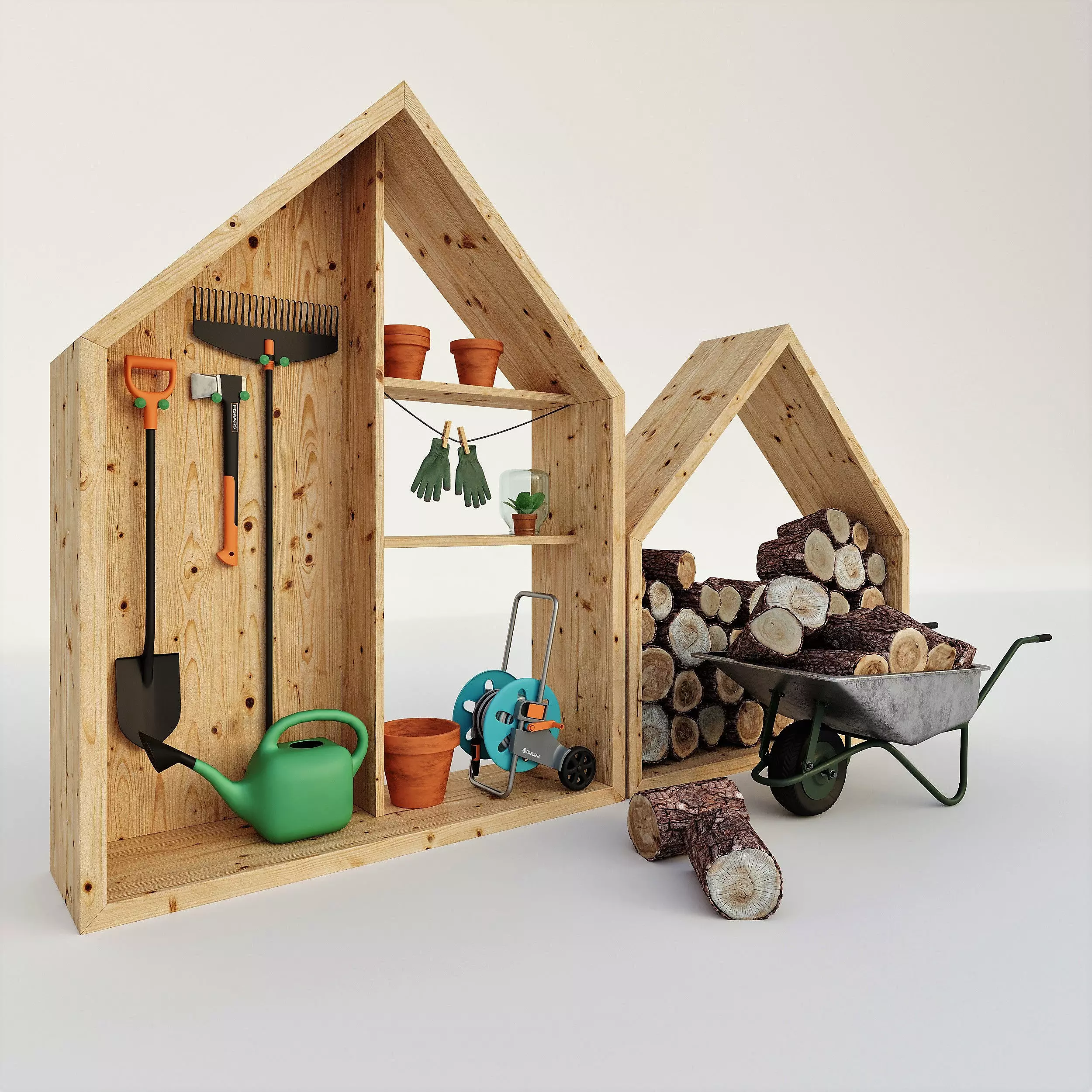 Garden tools 3D model_0