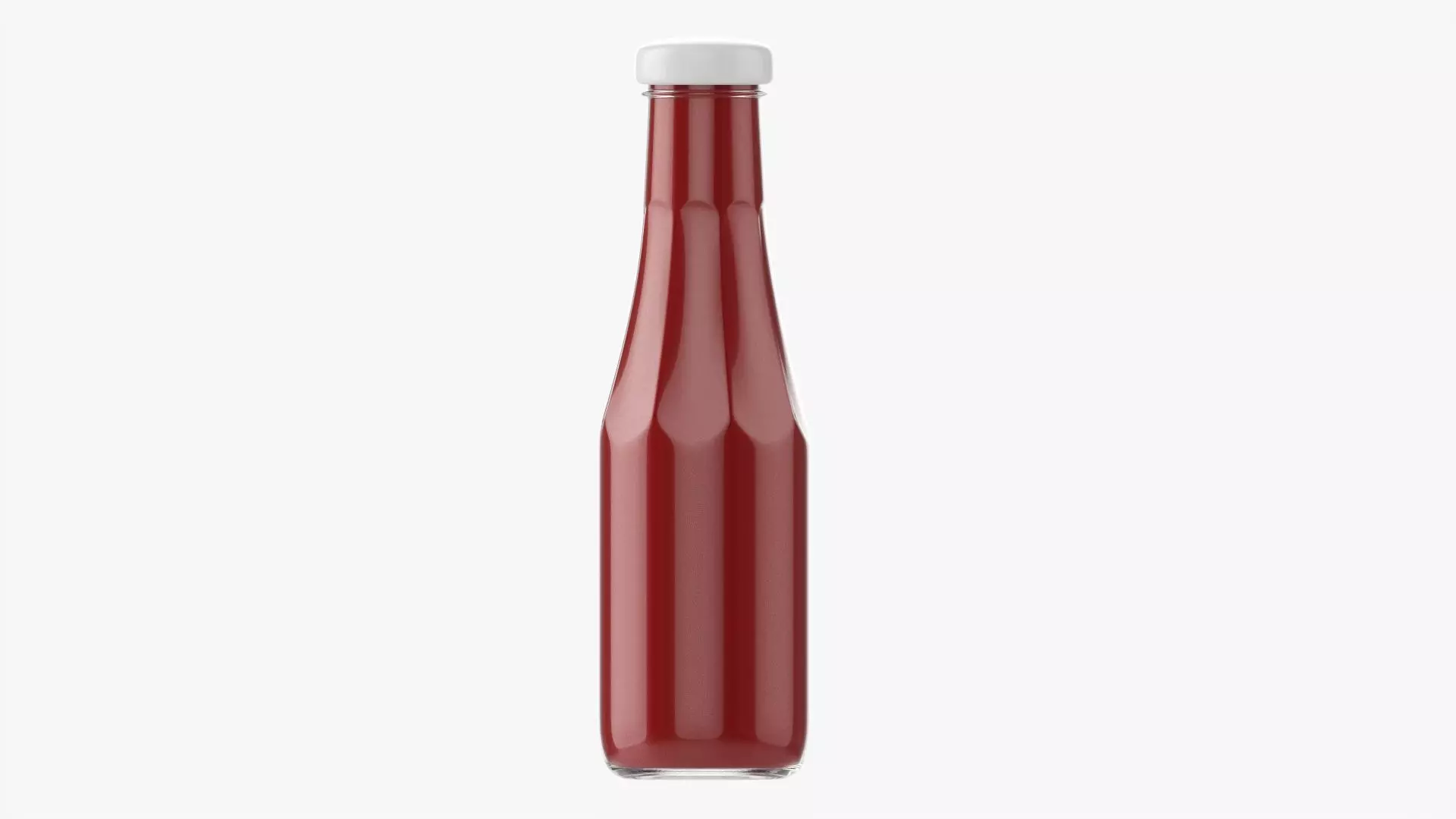Barbecue sauce in glass bottle 07 3D model
