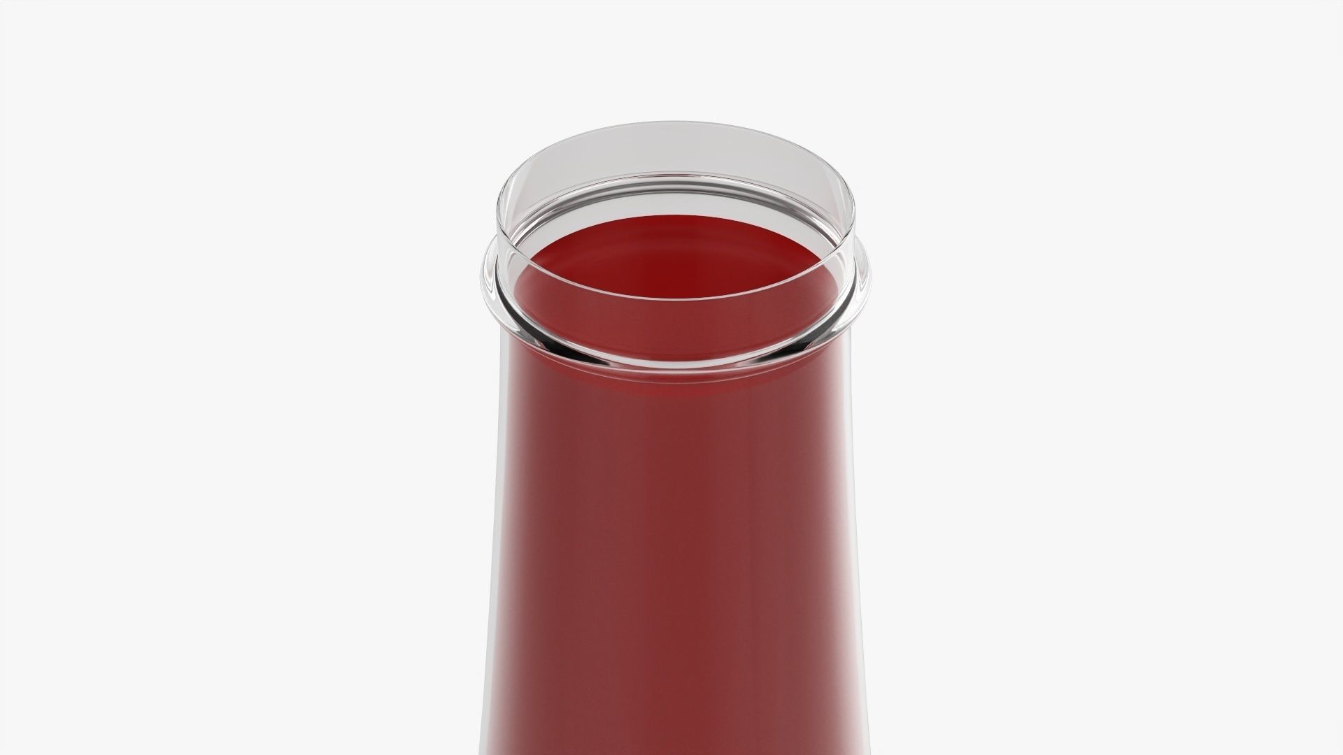 Barbecue sauce in glass bottle 08 3D model_3