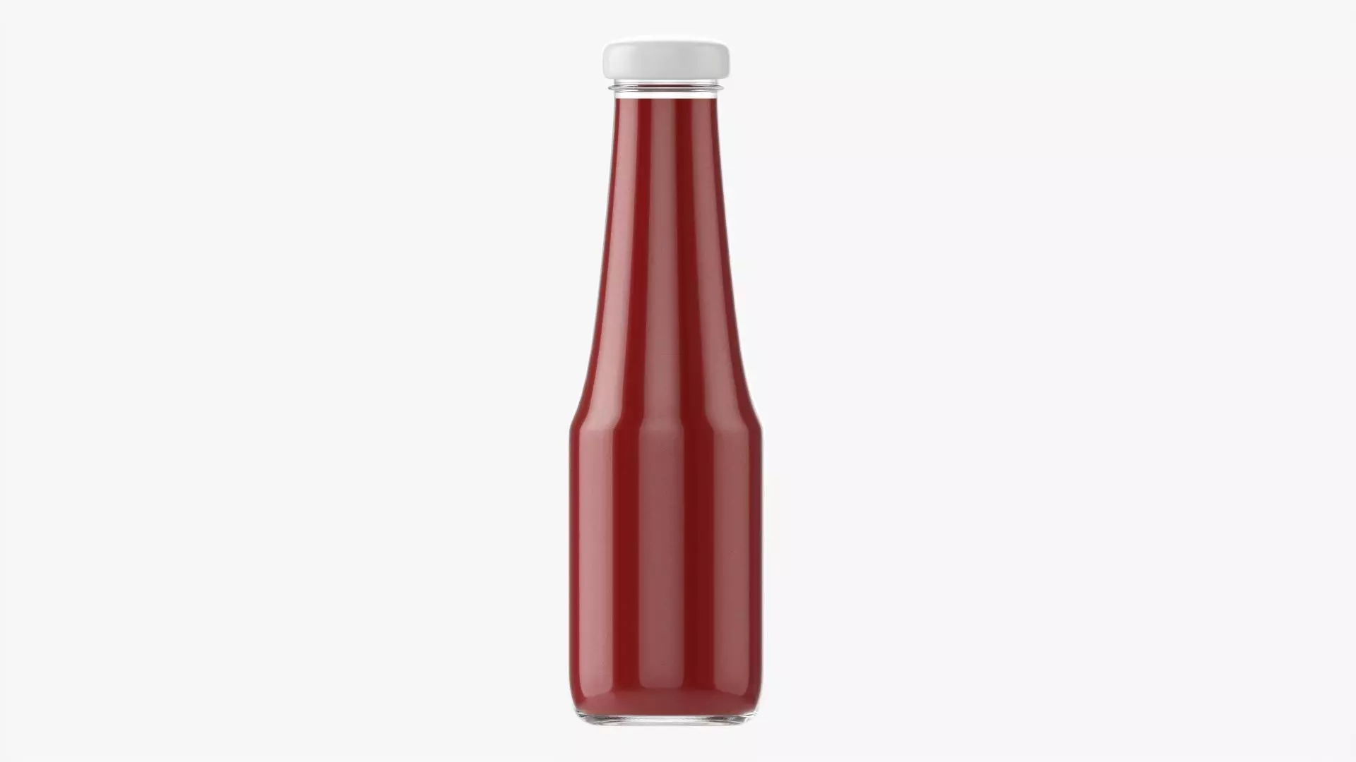 Barbecue sauce in glass bottle 08 3D model_0