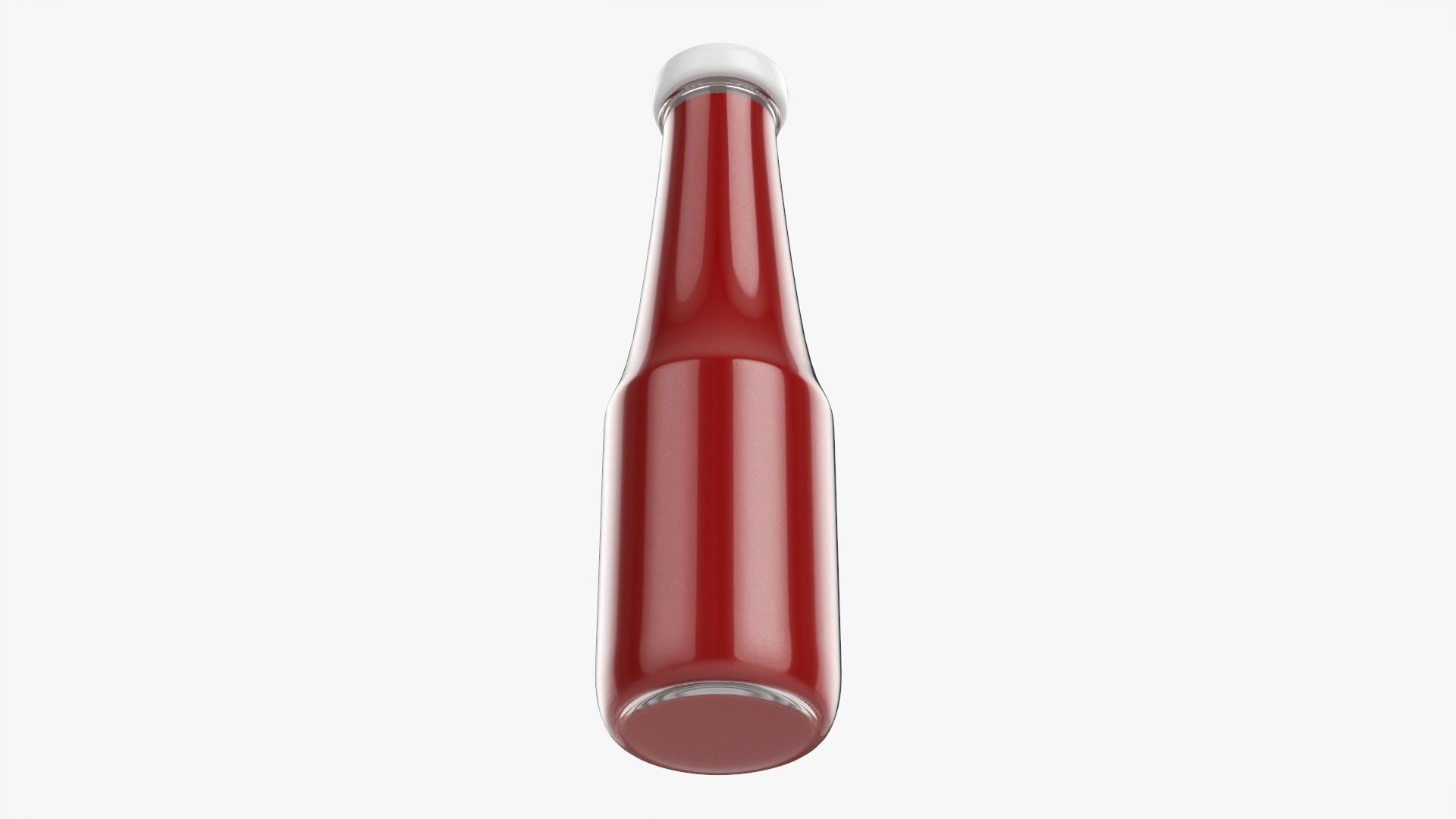 Barbecue sauce in glass bottle 08 3D model_2