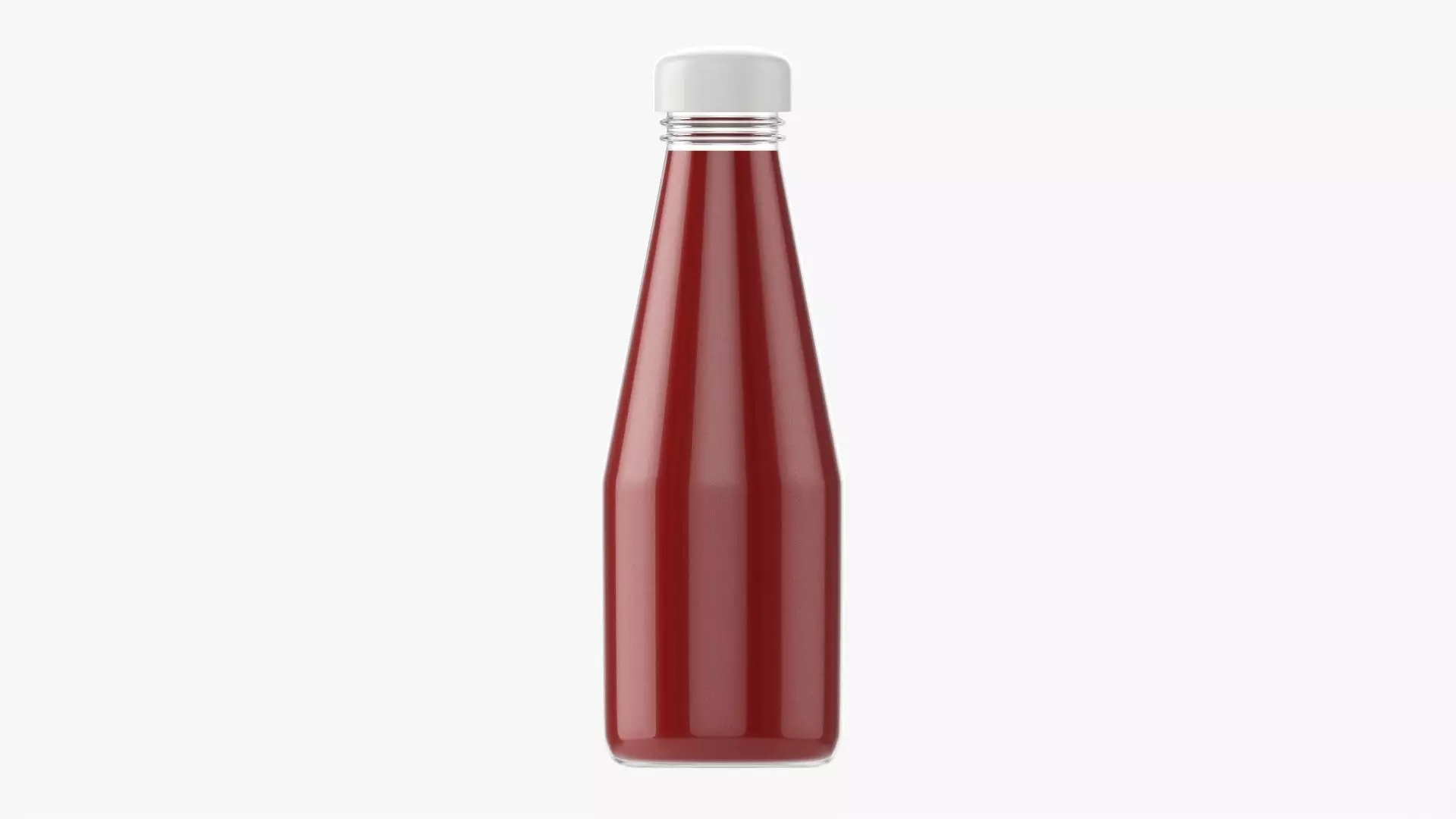 Barbecue sauce in glass bottle 09 3D model