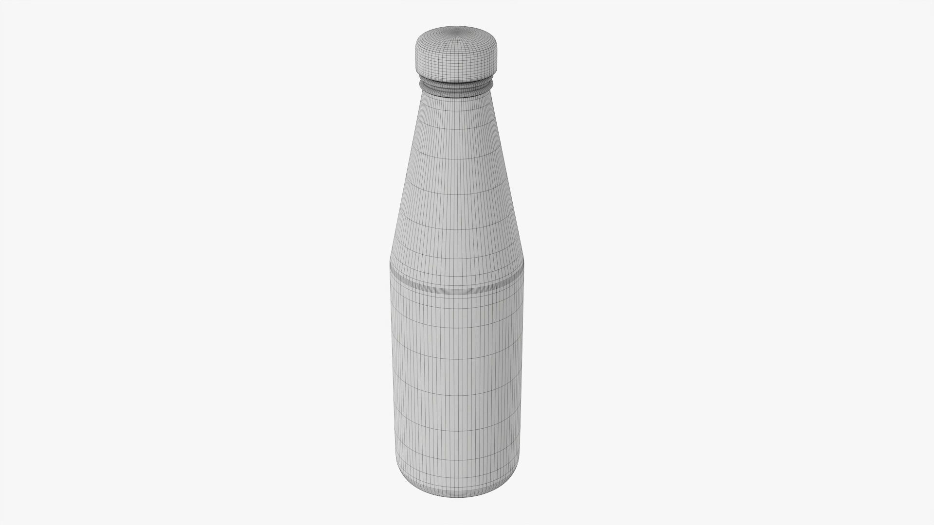 Barbecue sauce in glass bottle 10 3D model_5