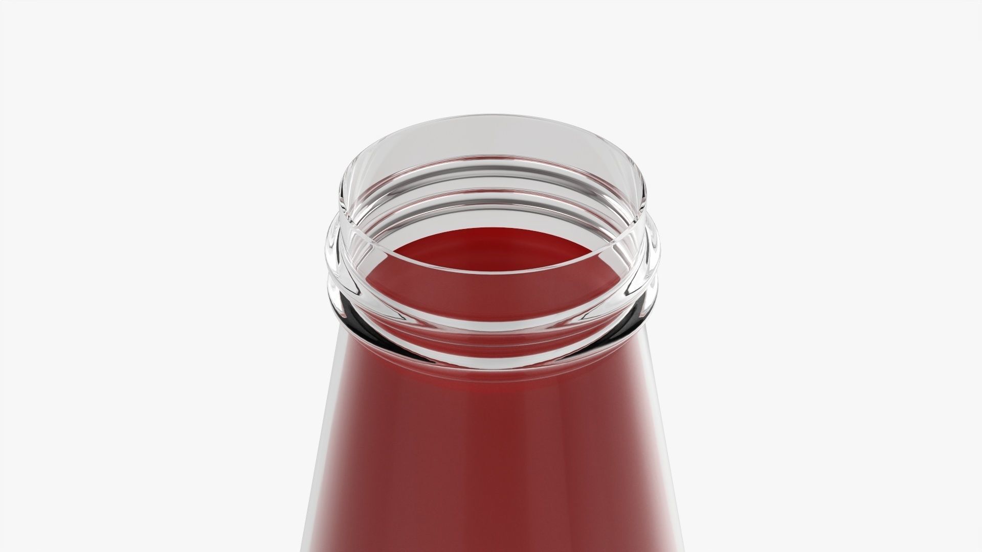 Barbecue sauce in glass bottle 10 3D model_3