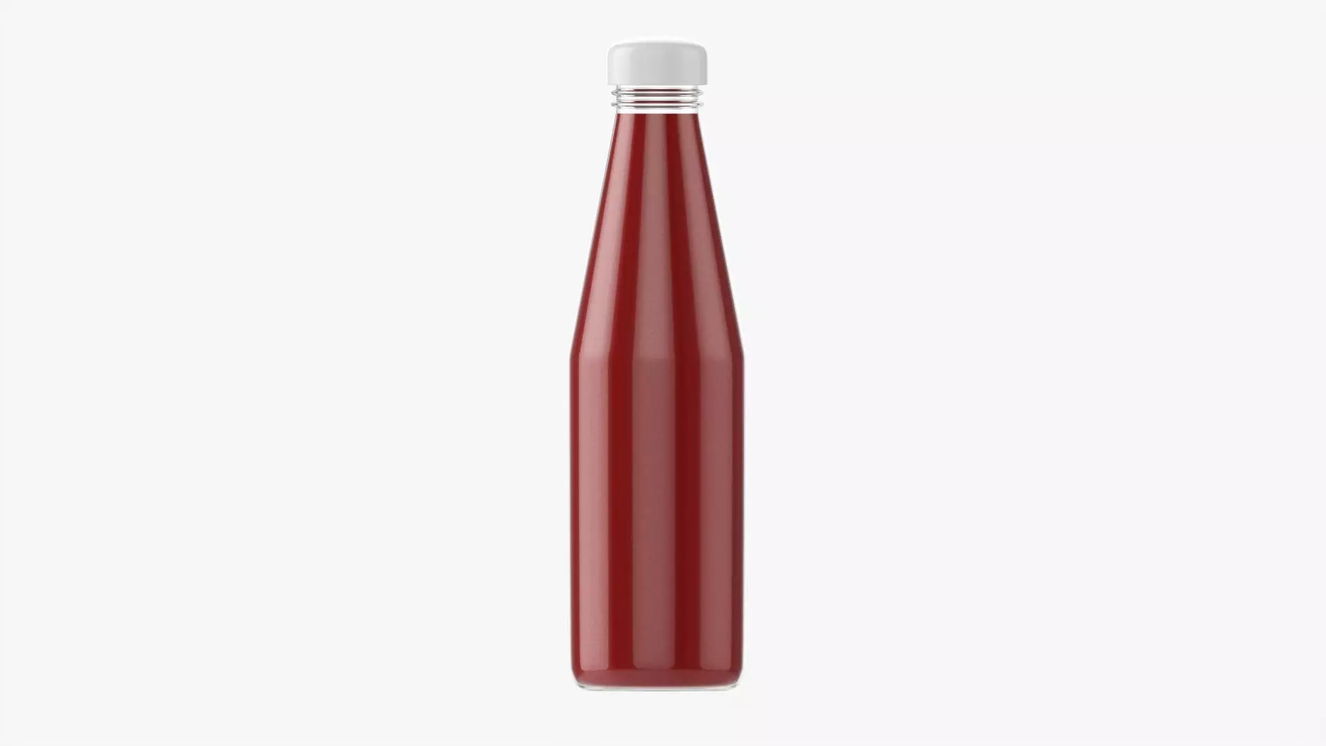 Barbecue sauce in glass bottle 10 3D model_0