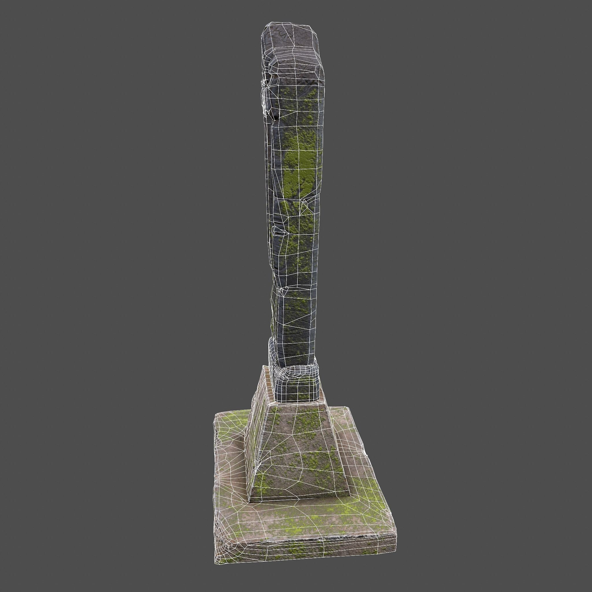 Mossy Grave Stones Low-poly 3D model_24