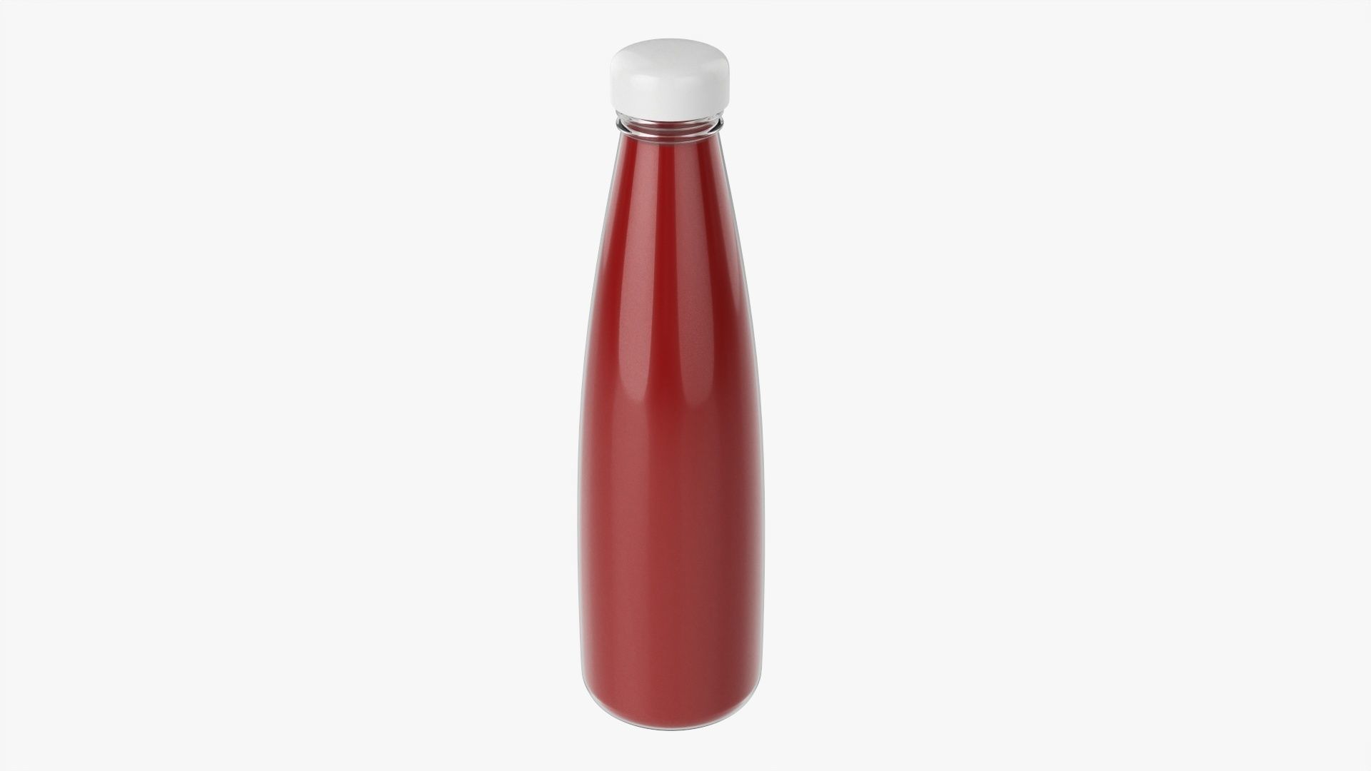 Barbecue sauce in glass bottle 11 3D model_1